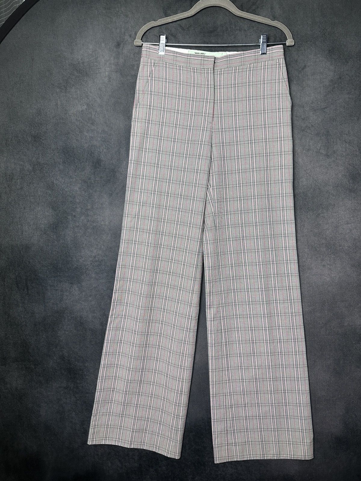Off-White Off White by Virgil Abloh Charlie B Glen Plaid Flare Pants Size 30" / US 8 / IT 44 - 1 Thumbnail