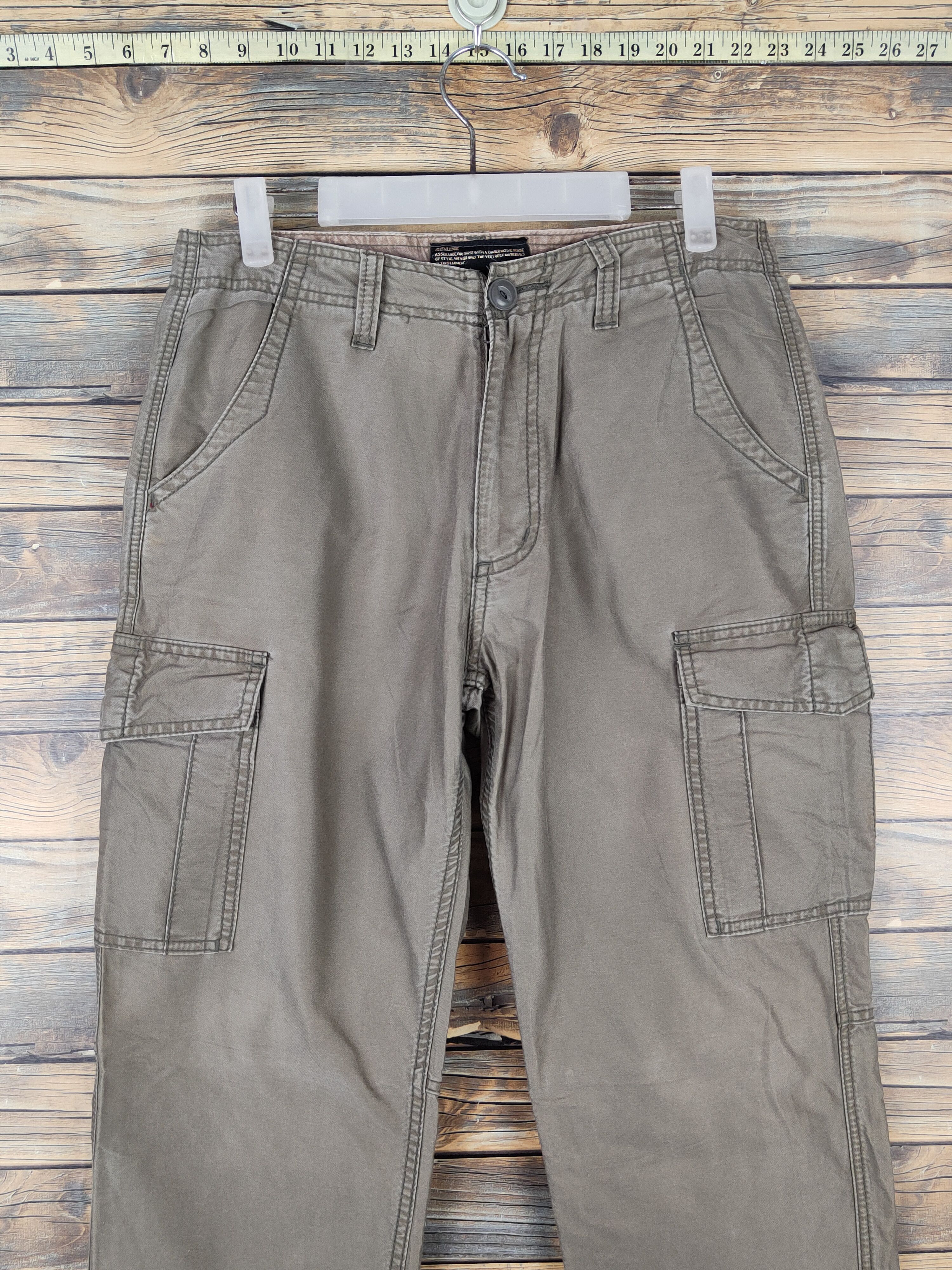 Japanese Brand Back Number Olive Multipocket Tactical Cargo Pants #W1062 Size US 29 - 2 Thumbnail