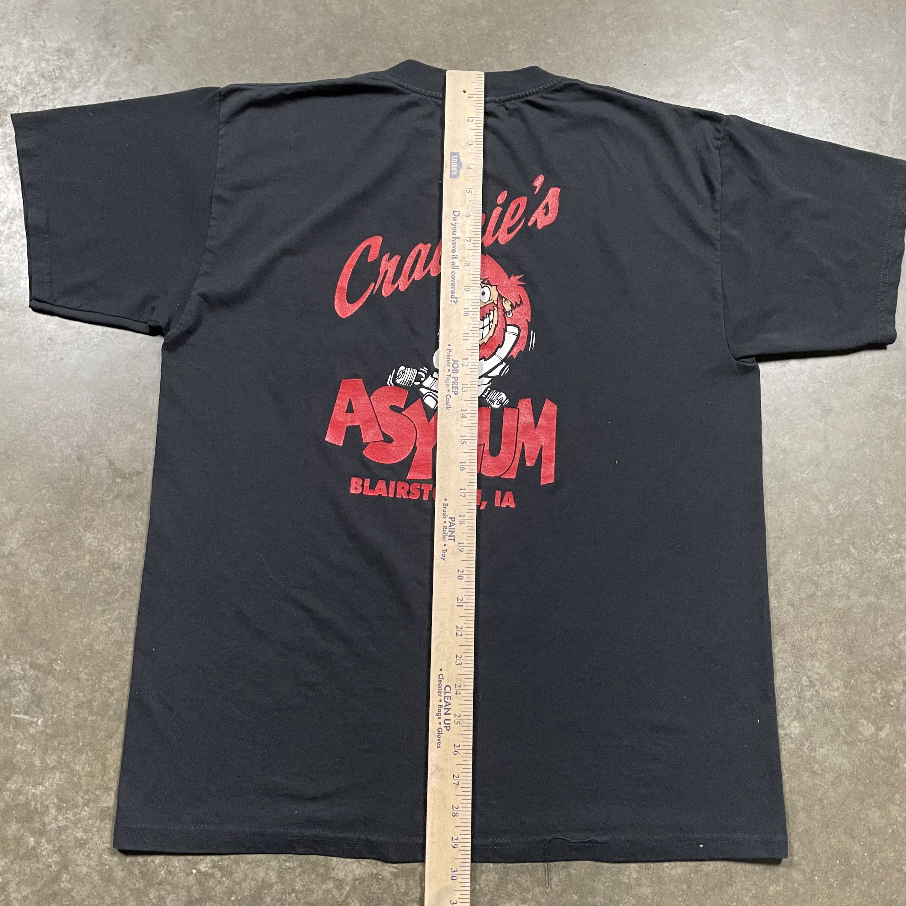 Vintage VIntage Crackies Asylum Parody Humor Slogan Tshirt Funny Size US XL / EU 56 / 4 - 7 Thumbnail