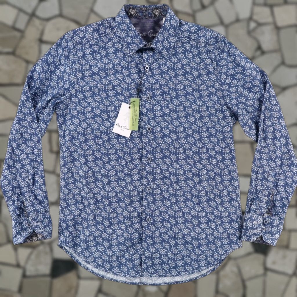 Robert Graham Robert Graham Beton Ridge Rose Floral Button Up Shirt Blue Mens S Size US S / EU 44-46 / 1 - 1 Thumbnail