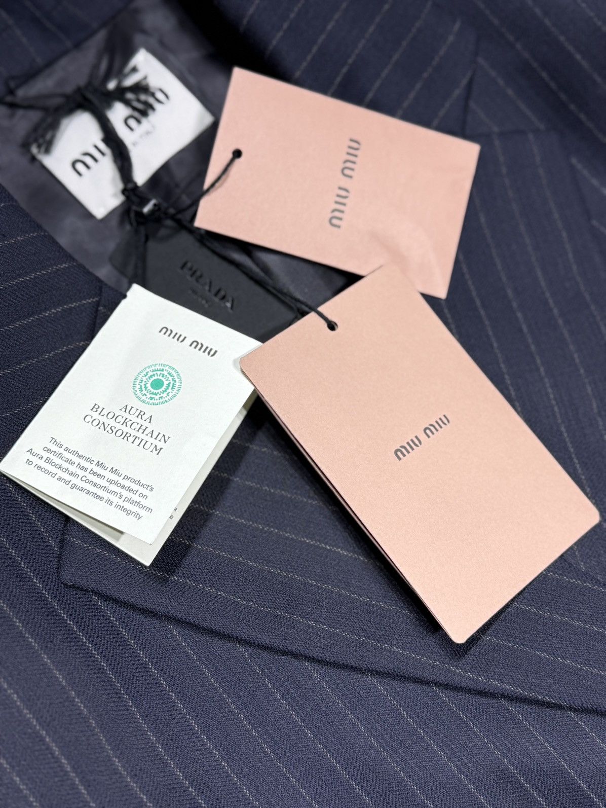 Miu Miu RARE Miu miu pinstripes single breasted coat Size US M / EU 48-50 / 2 - 8 Thumbnail