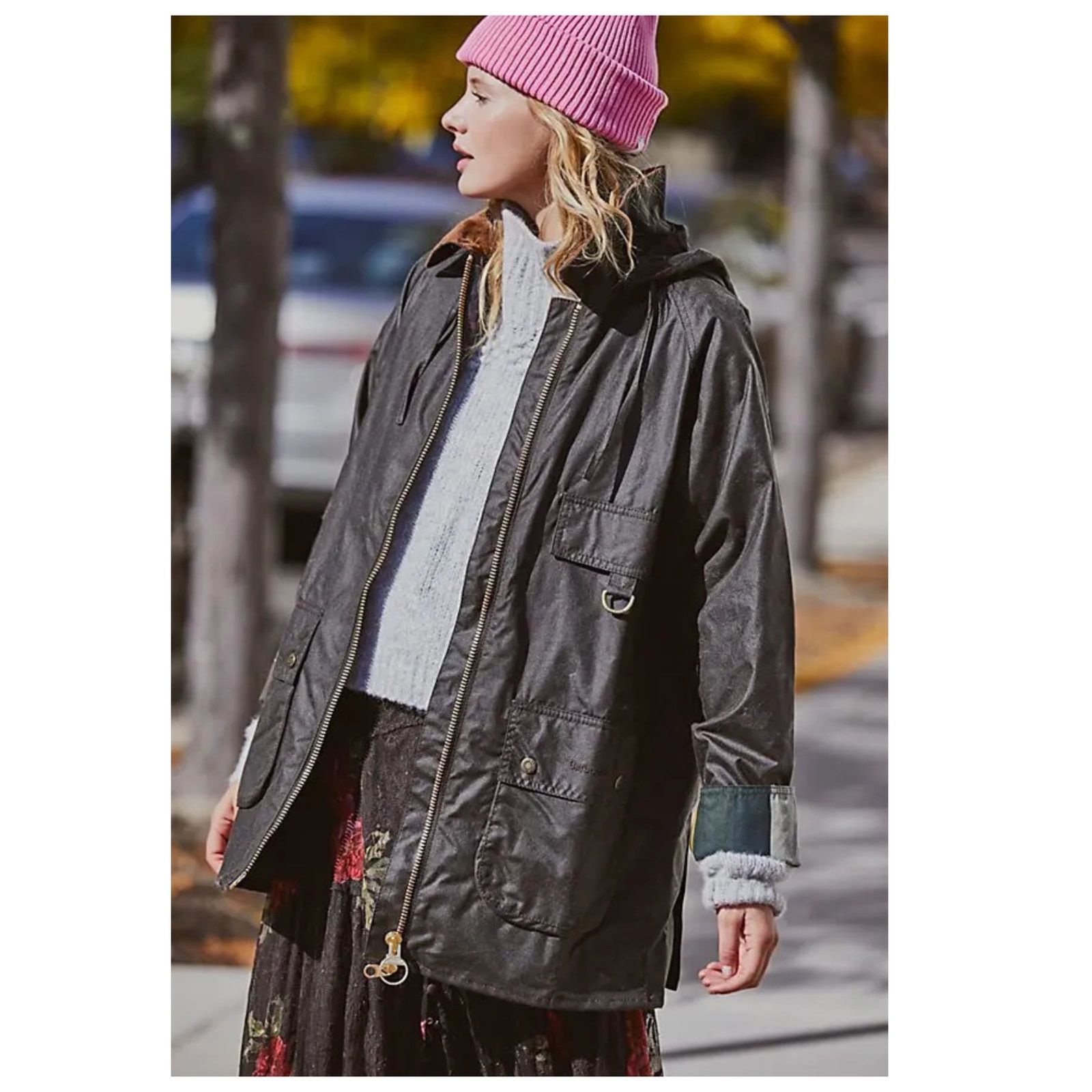 Barbour NWT Barbour Highclere Hooded Waxed Jacket Size US/14 Size XL / US 12-14 / IT 48-50 - 19 Thumbnail