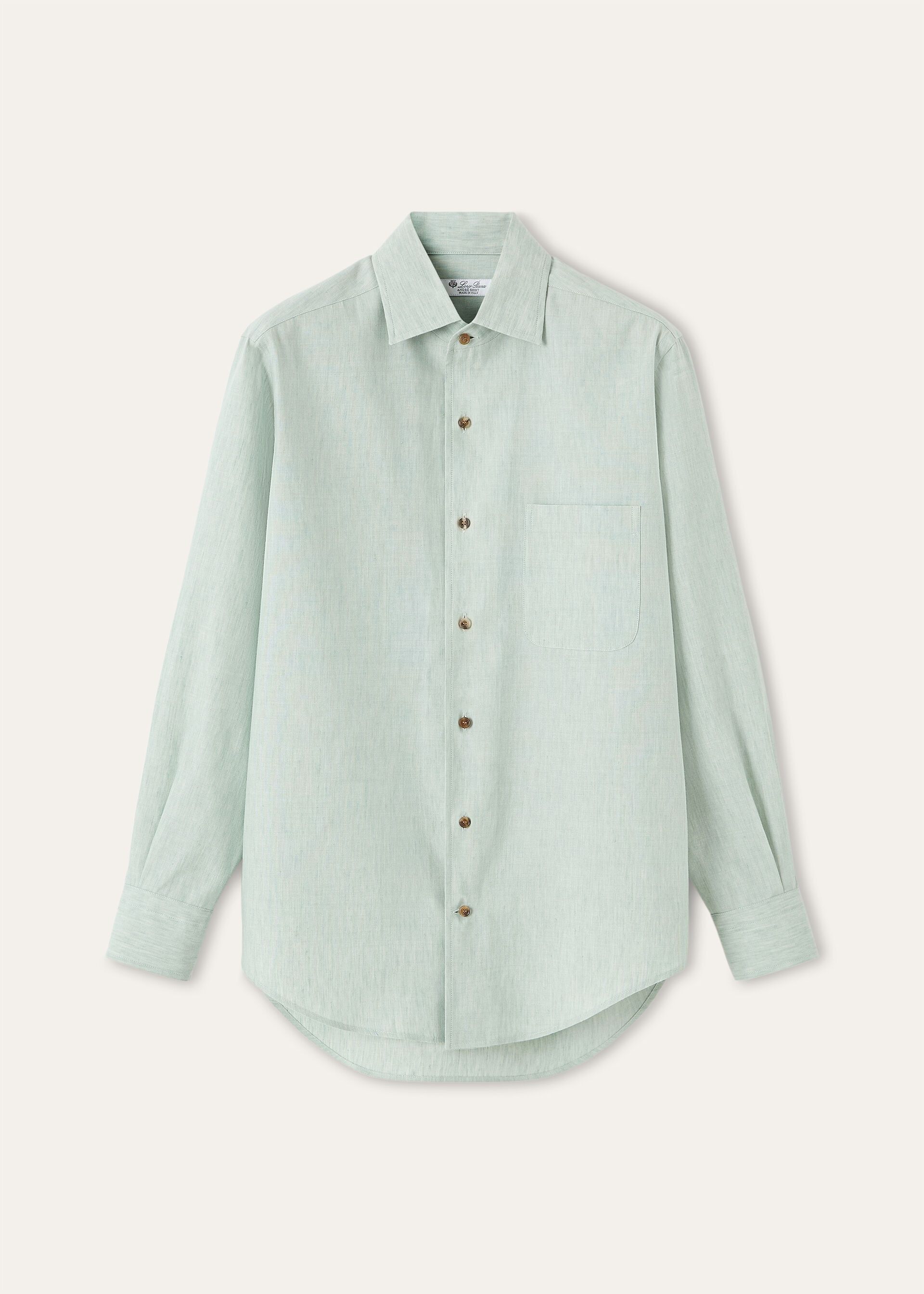 Loro Piana os11x0426 FAQ8219 Andre Shirt in Natural Agata Size M / US 6-8 / IT 42-44 - 1 Thumbnail