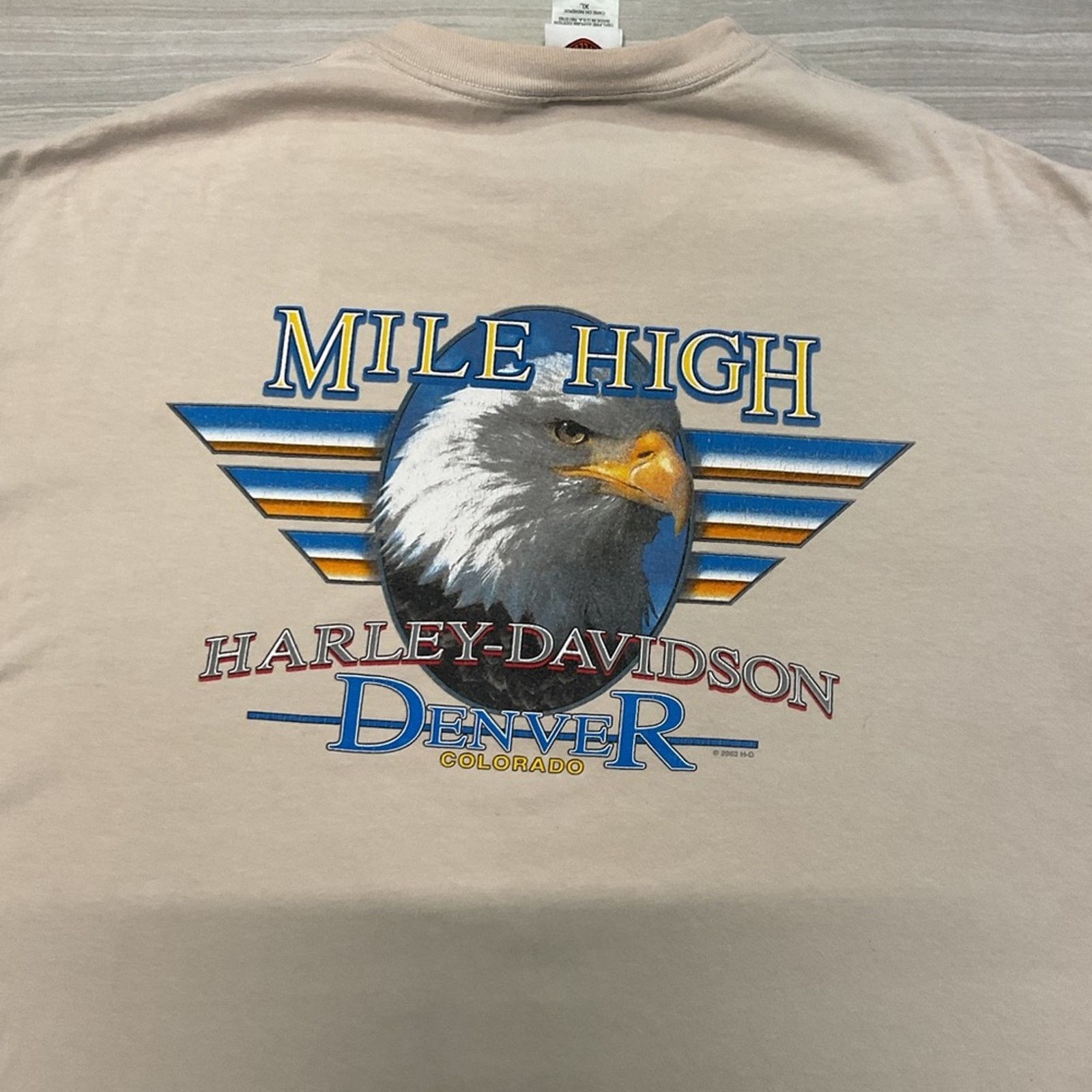 Harley Davidson Harley Davidson “Ride With Pride” Beige Graphic T-Shirt Size US XL / EU 56 / 4 - 5 Thumbnail