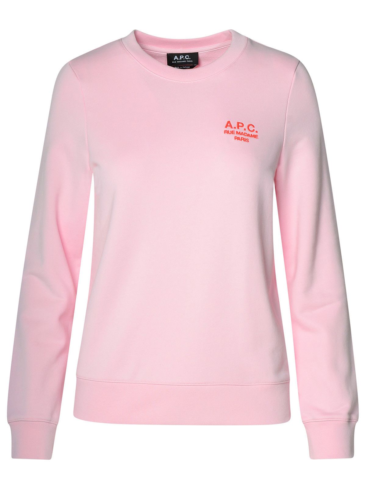 image of A P C 'skye' Pink Organic Cotton Sweatshirt, Women's (Size Small)