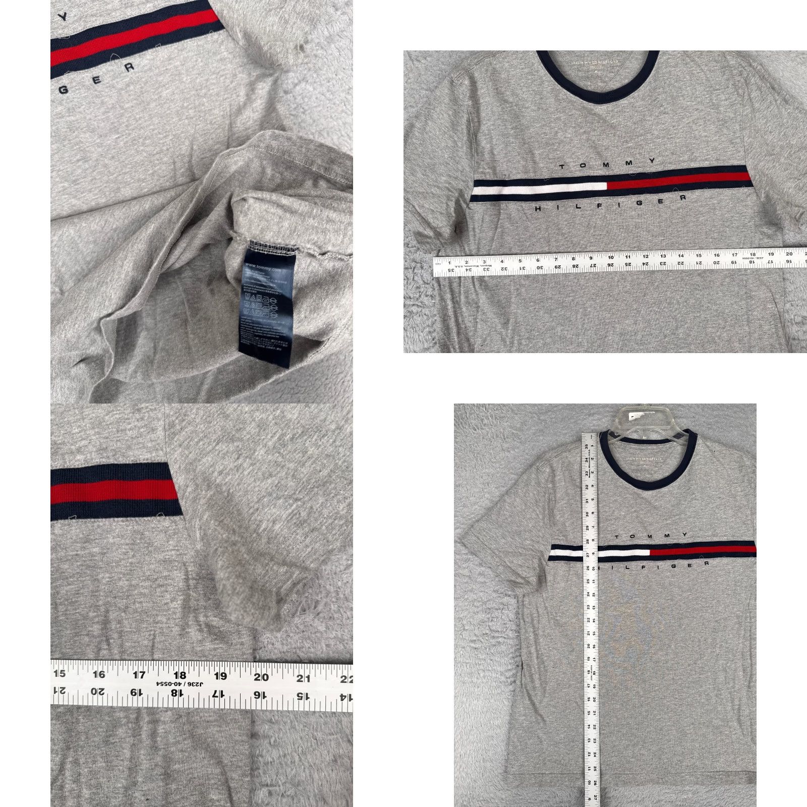 Tommy Hilfiger Tommy Hilfiger Shirt Men Adult Medium Gray Short Sleeve Crew Neck 100% Cotton Logo Embroidered Jersey T-Shirt Size US M / EU 48-50 / 2 - 8 Thumbnail