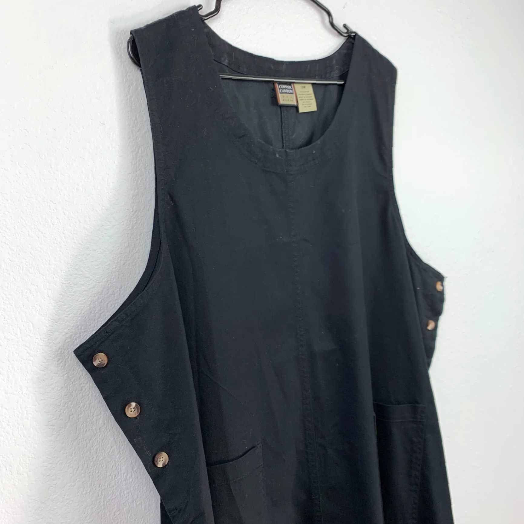 Vintage Copper Canyon Black Sleeveless Long Shift Dress 3XL Womens Casual Party/Cocktail Vintage: No? Size XXL / US 16-18 / IT 52-54 - 2 Thumbnail