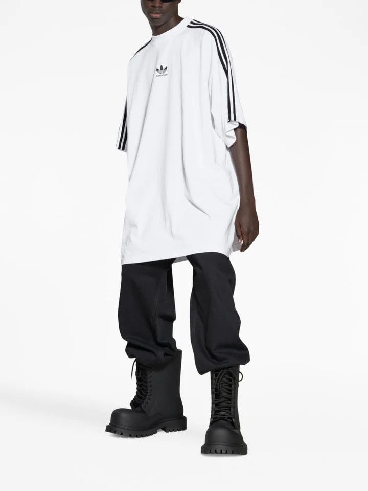 Adidas × Balenciaga o1la1rc1a0924 T- Shirt Oversized in White/Black Size US M / EU 48-50 / 2 - 2 Thumbnail