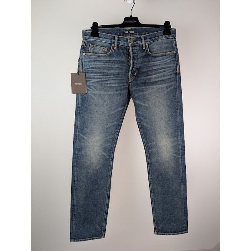 Tom Ford o1rshd1 Straight-Fit Denim Jeans in Navy Size US 34 / EU 50 - 1 Thumbnail