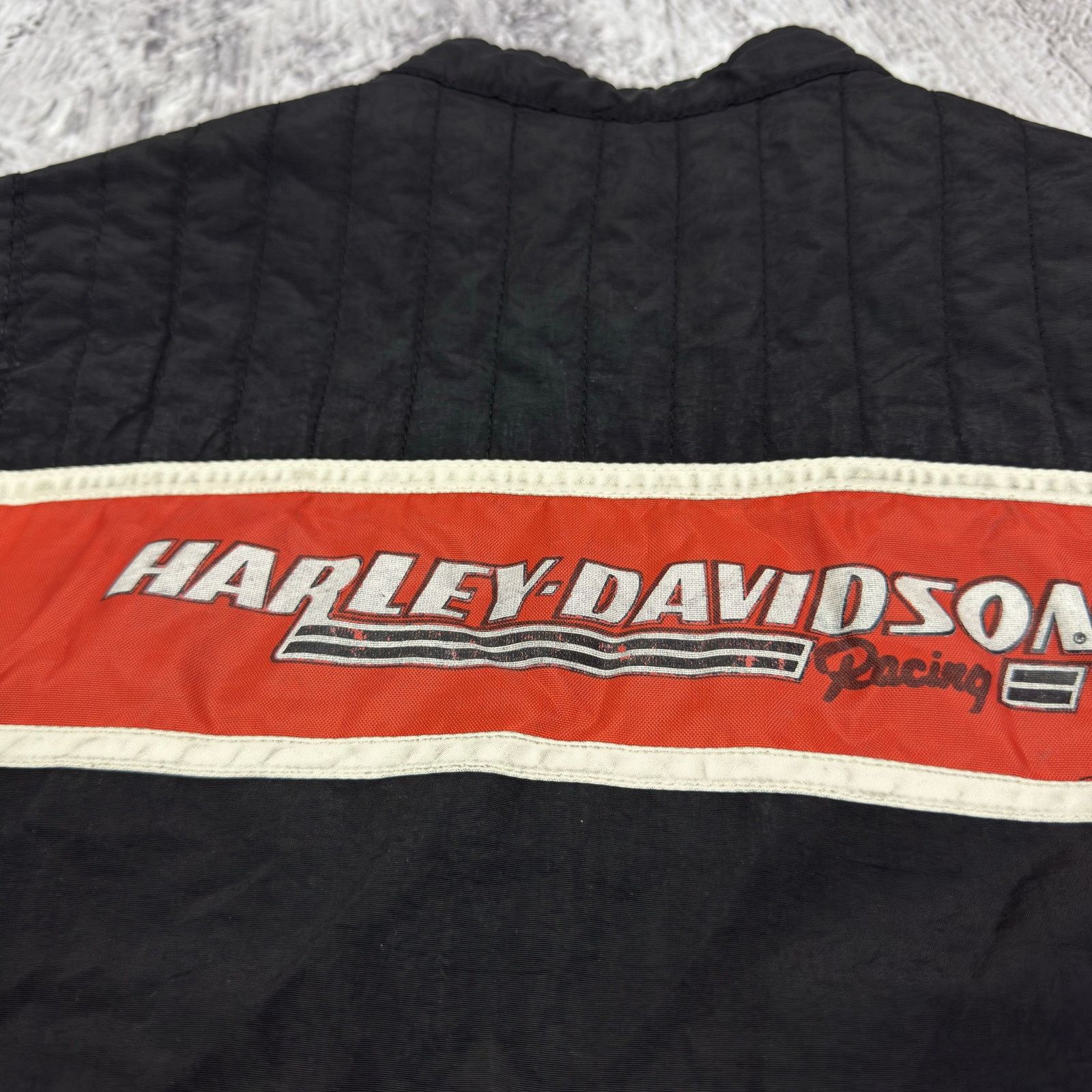 Harley Davidson Harley-Davidson Black Orange Full Zip Racing Vest XL Size M / US 6-8 / IT 42-44 - 5 Thumbnail