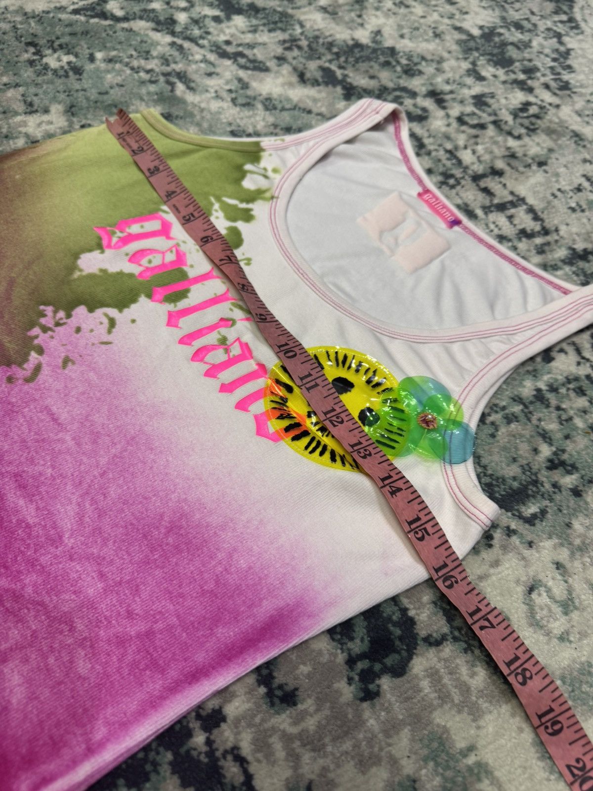 John Galliano JOHN GALLIANO SMILEY TIE DYE PRINT SLEEVELESS SHIRT Size S / US 4 / IT 40 - 4 Thumbnail