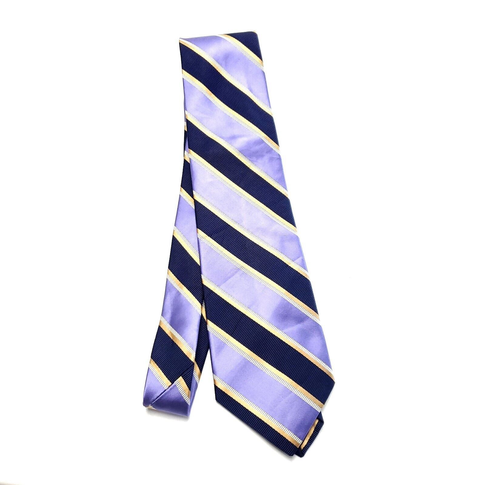 Jos. A. Bank Jos A Bank Purple Cotton Silk Tie Woven Striped Size ONE SIZE - 6 Thumbnail