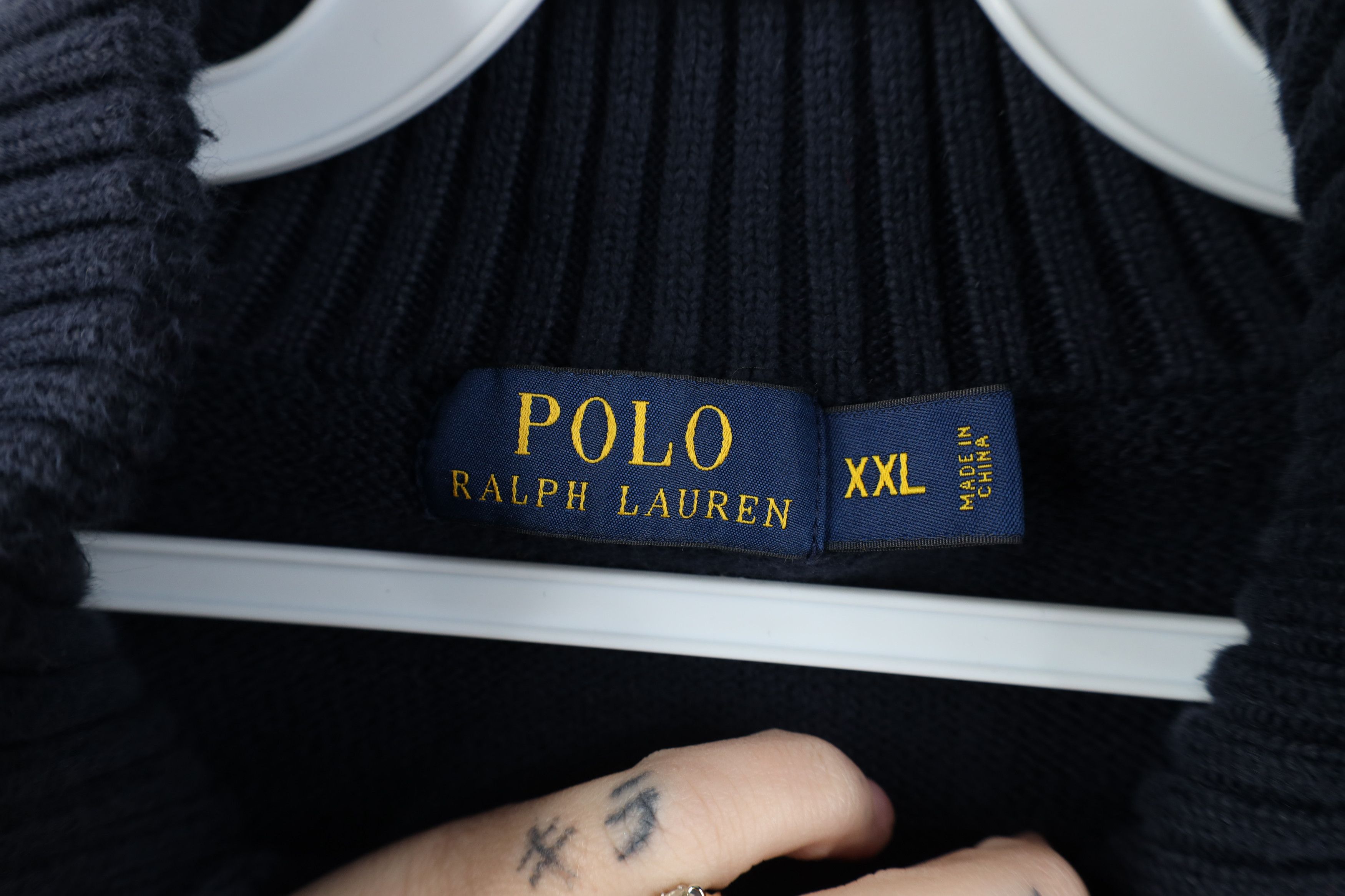 Ralph Lauren Vintage Ralph Lauren Ribbed Knit 1/4 Half Zip Sweater Blue Size US XXL / EU 58 / 5 - 9 Thumbnail