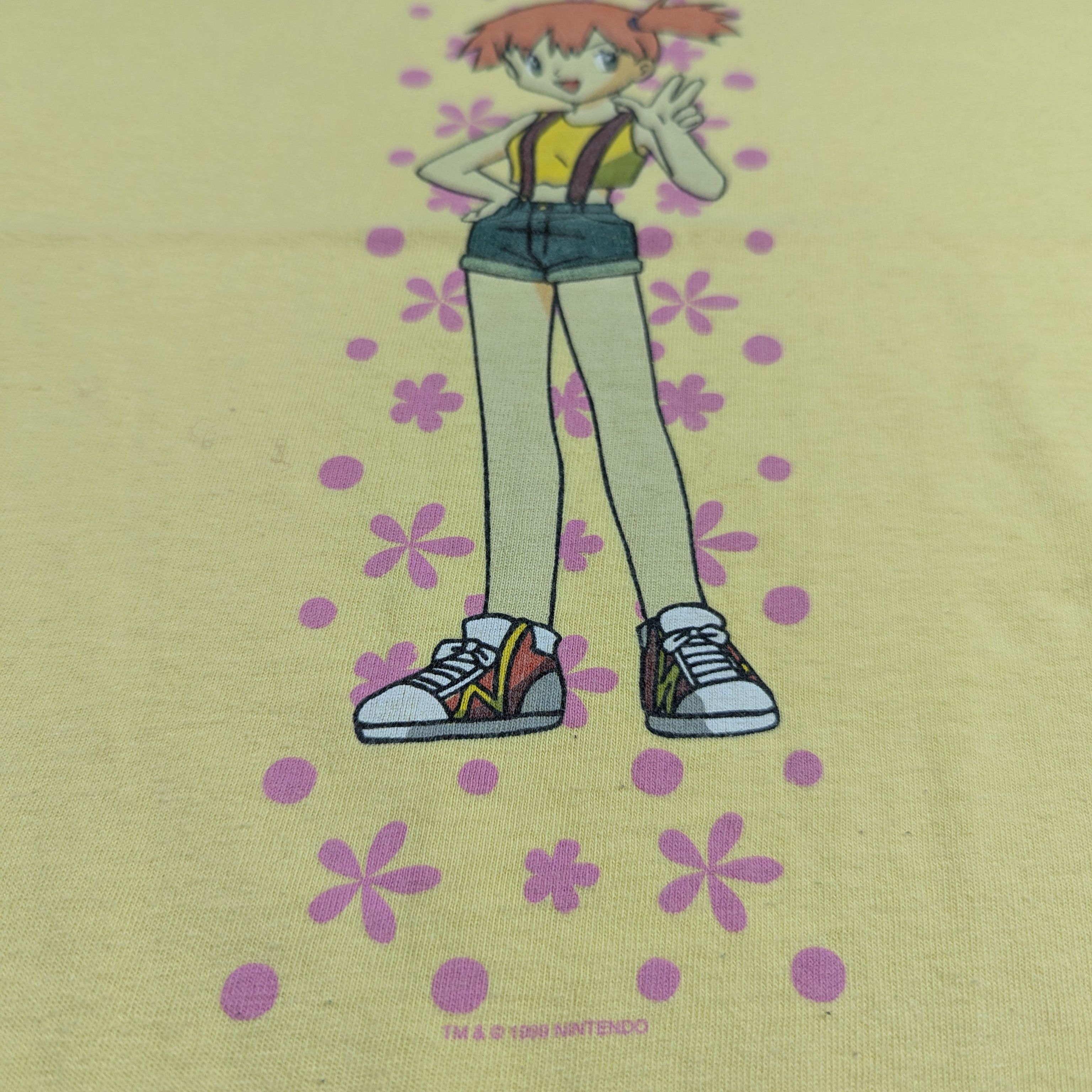 Anime Vintage 1999 Pokemon MISTY Shirt Nintendo cartoon anime Size US M / EU 48-50 / 2 - 2 Thumbnail