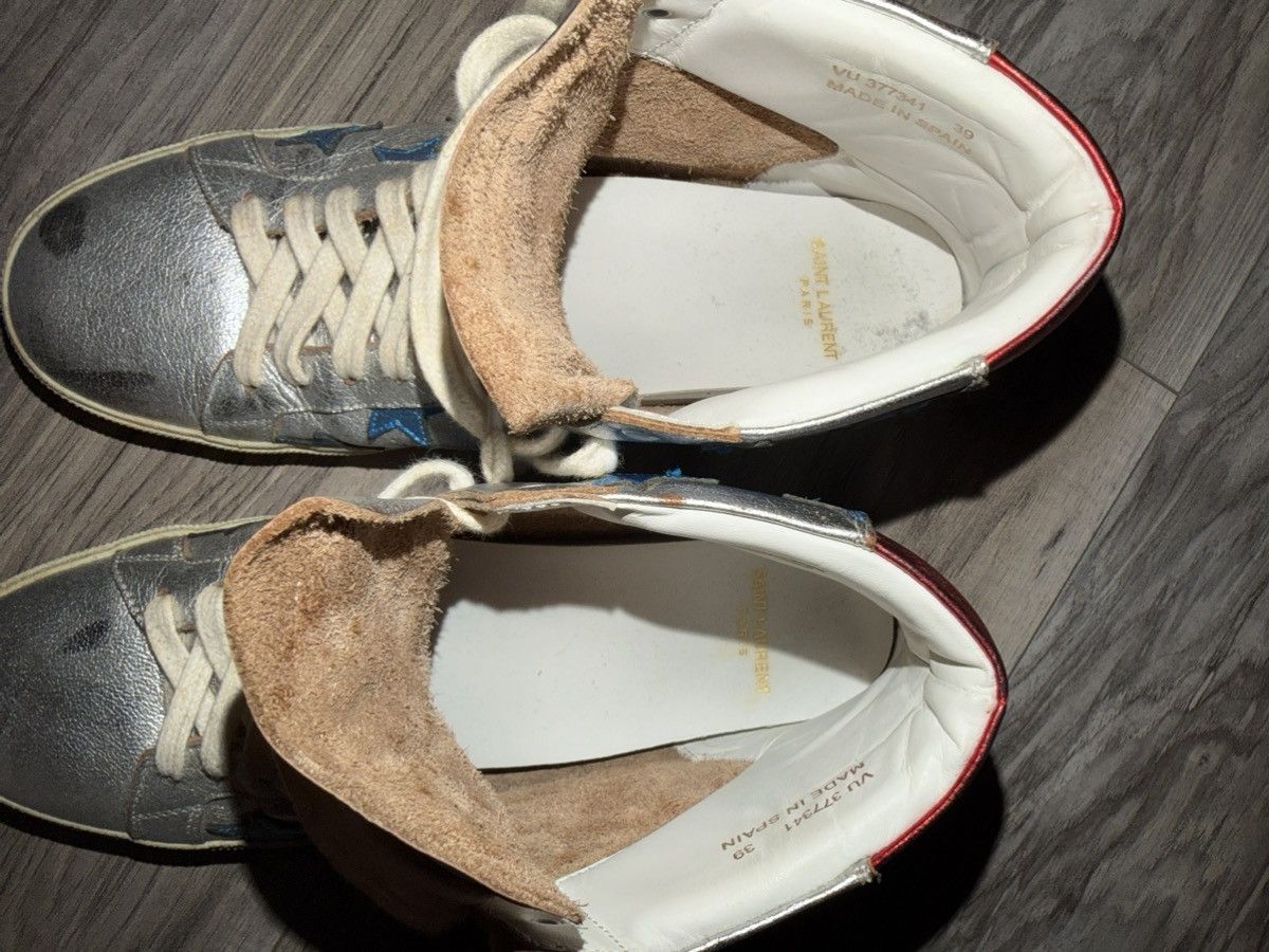 Yves Saint Laurent Saint Laurent High Top Blue Stars Size US 6.5 / EU 39-40 - 8 Thumbnail