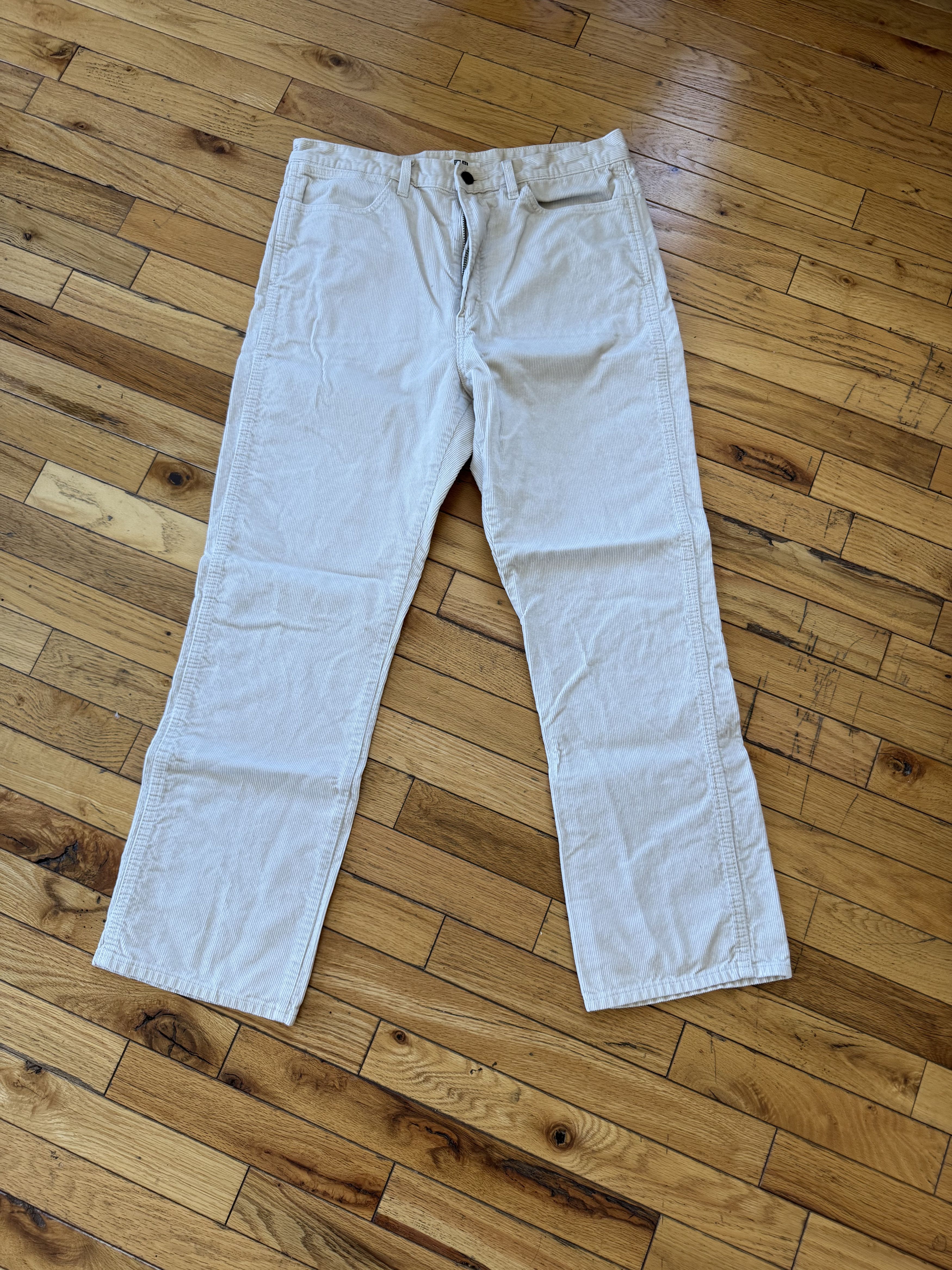 Lemaire × Uniqlo Uniqlo U (Lemaire) Off-White Corduroy Pants Size US 33 - 1 Thumbnail