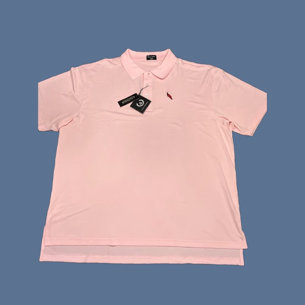 Vintage Byron Nelson Polo Shirt Mens DriWay Golf Performance 2XL Cardinal Logo Pink Size US XXL / EU 58 / 5 - 1 Thumbnail
