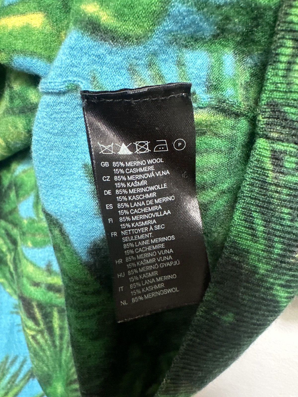 H&M × Versace FW11 Palm Print Cashmere & Merino Wool Sweater Size US XS / EU 42 / 0 - 9 Thumbnail
