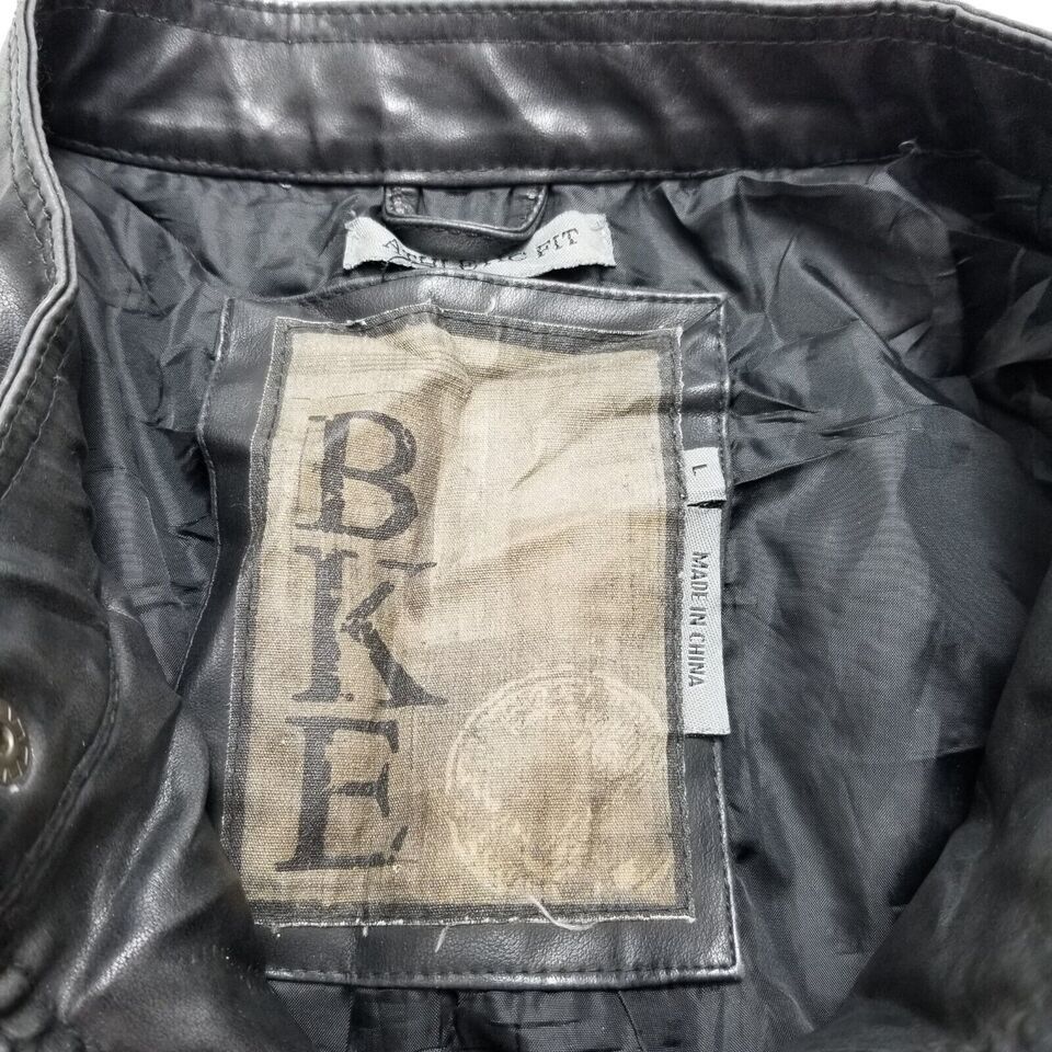 BKE BKE Jacket Womens Large Black Pockets Zip Polyurethane Size L / US 10 / IT 46 - 6 Thumbnail