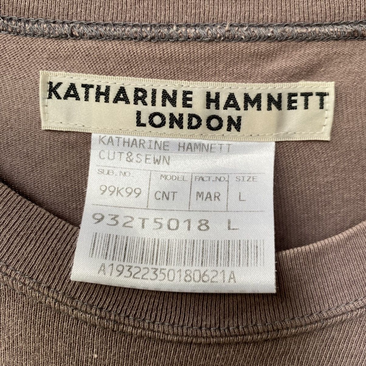 Katharine Hamnett London Katharine Hamnett London Mauve Graphic Print T-Shirt Size US L / EU 52-54 / 3 - 4 Thumbnail