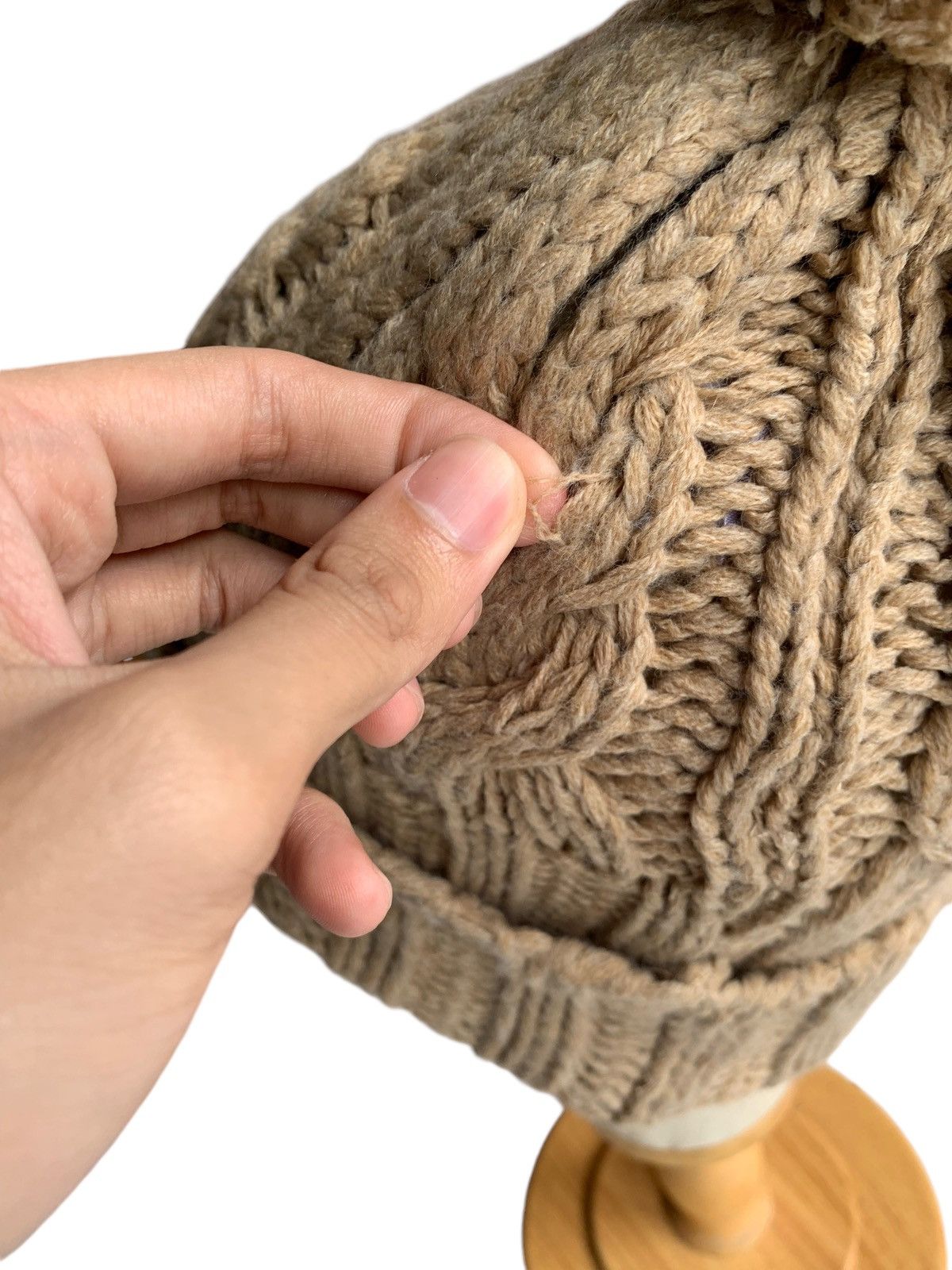 Japanese Brand × Kapital × Vintage Knitted Crochet Harris Tweed Winter Sessions Beanie Hats Size ONE SIZE - 8 Thumbnail