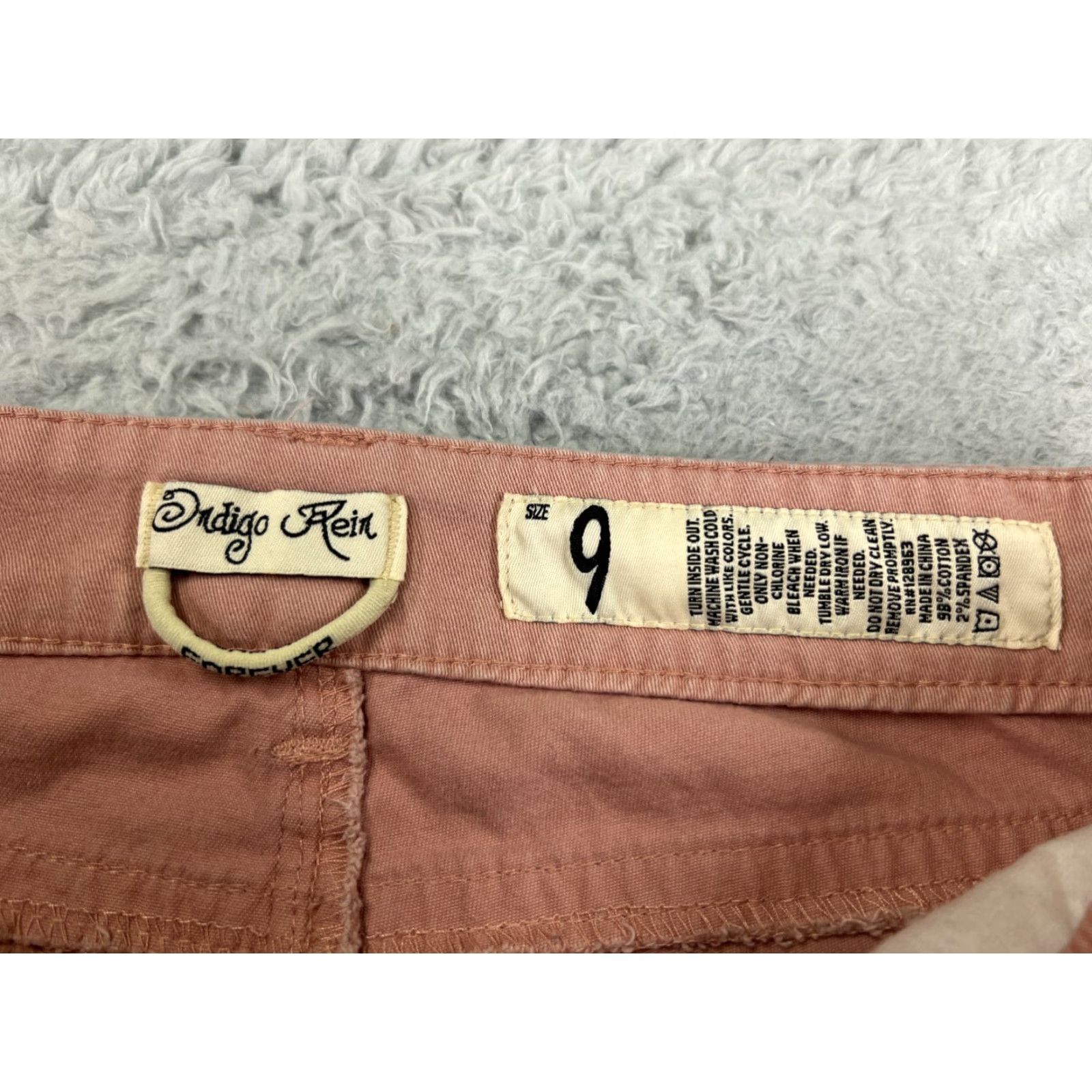 Vintage VINTAGE Indigo Rein Womens Jeans Skinny 5-Pocket Denim Distressed Pink Cotton Blend 29 Inseam 9 Size 30" / US 8 / IT 44 - 4 Thumbnail