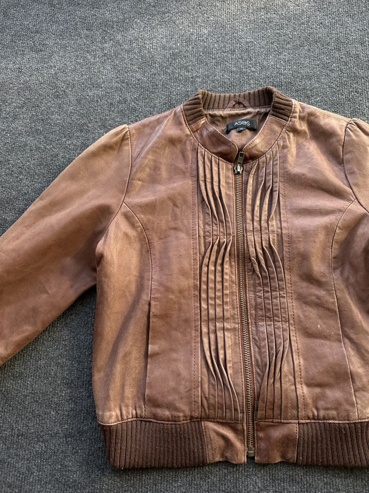 Leather 🚨 LEATHER WOMEN OPIUM LUXURY JACKET ZIP AVANT GARDE POCKET Size M / US 6-8 / IT 42-44 - 3 Thumbnail