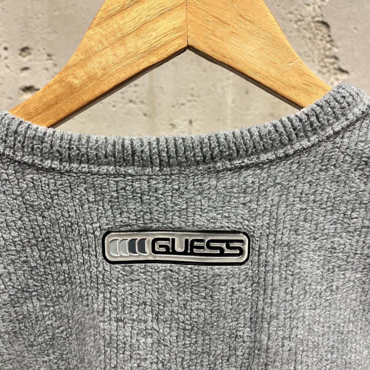 Guess × Vintage Guess Vintage Y2K Gray Plush Knit 3D Jelly Logo Sweater Top Size US XL / EU 56 / 4 - 3 Thumbnail