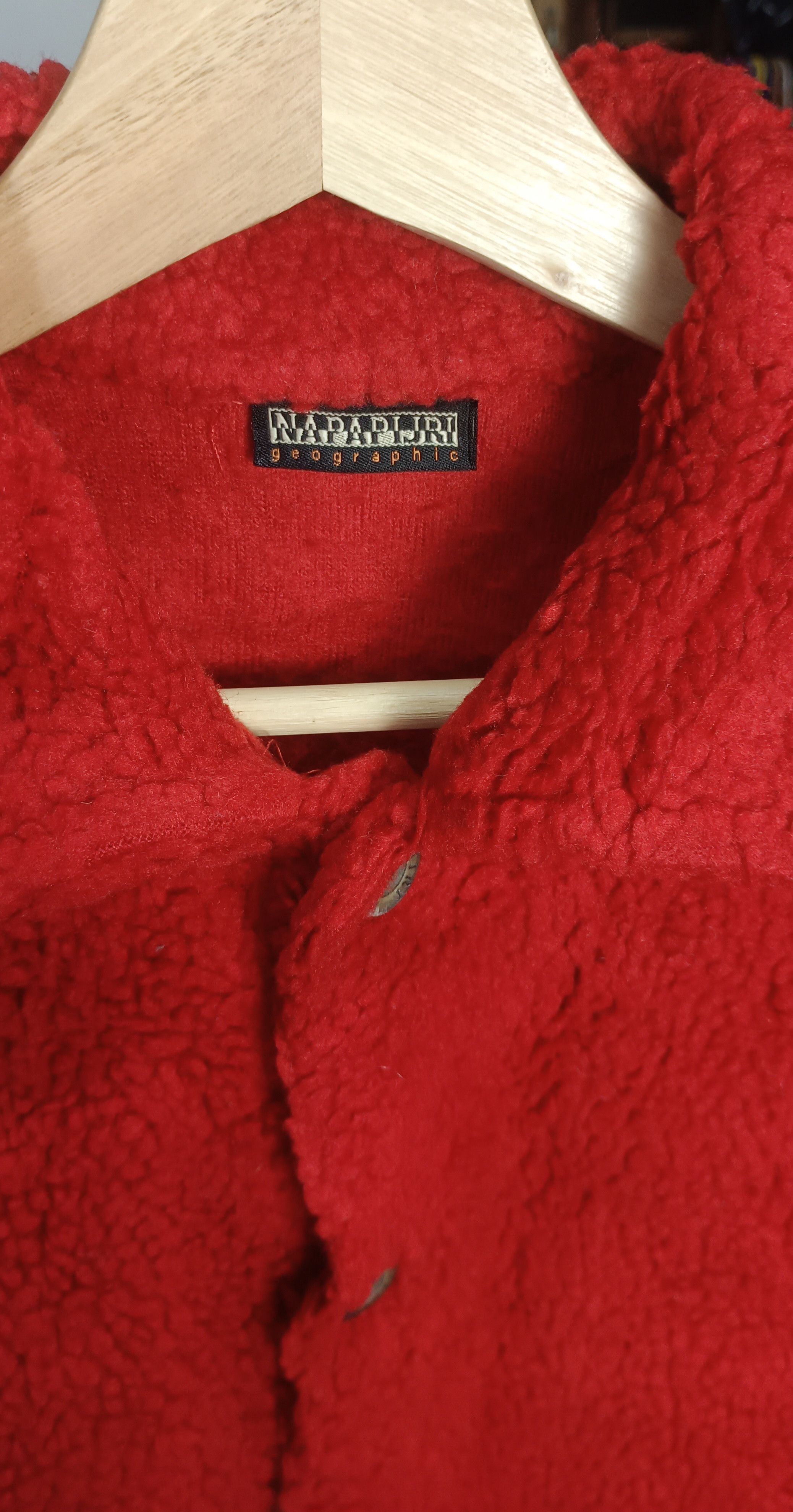 Napapijri Italy🔥Napapijri Geographic Deep Pile Button Fleece Jacket Size US M / EU 48-50 / 2 - 7 Thumbnail