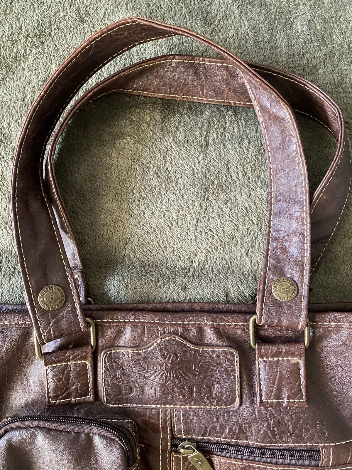 Diesel Diesel Retro Leather Multi-Pocket Messenger Crossbody Bag Size ONE SIZE - 5 Thumbnail