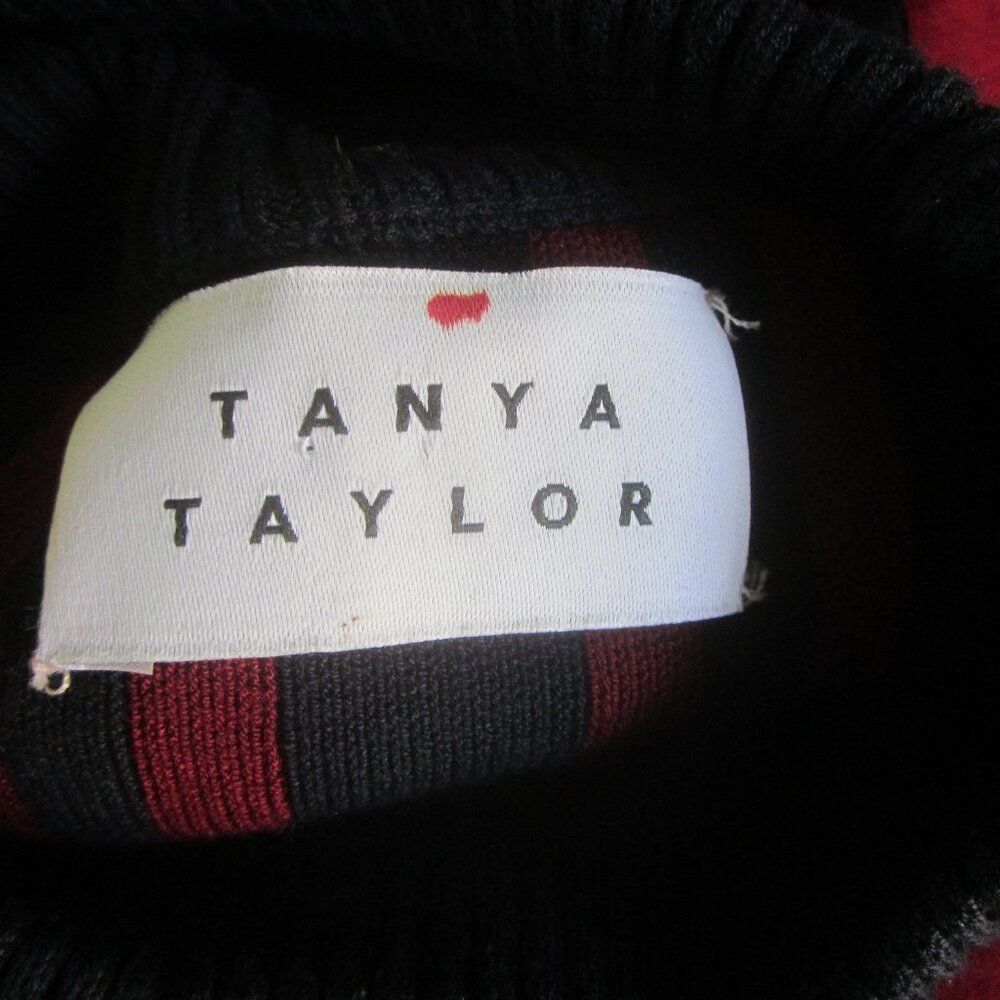 Tanya Taylor Tanya Taylor Size XL Sample Sweater Burgundy Navy Stripe Oversized Turtleneck Size XL / US 12-14 / IT 48-50 - 5 Thumbnail