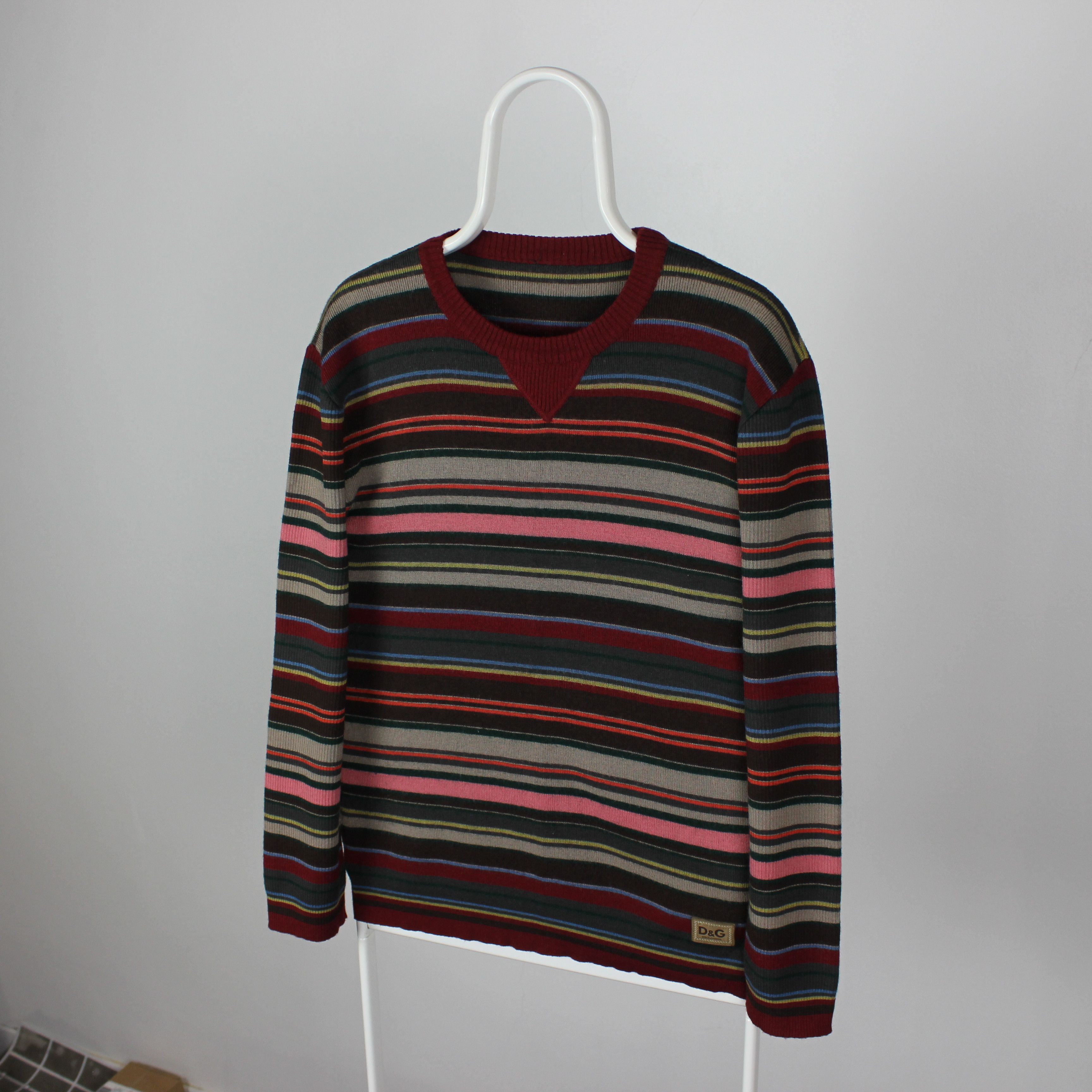 Dolce Gabbana sweater men wool L XL multi