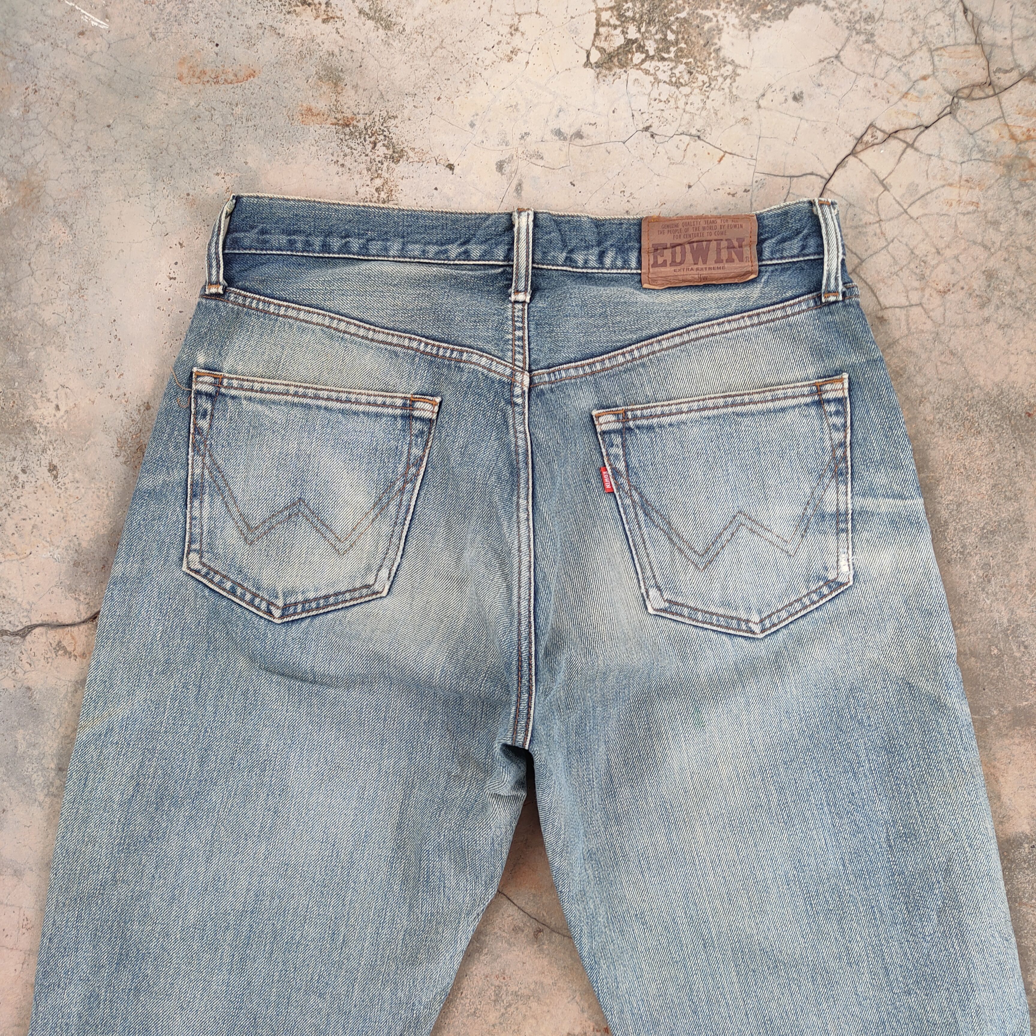 Edwin W33 VINTAGE EDWIN FADED RIPPED JEANS PANTS Size US 33 - 10 Thumbnail