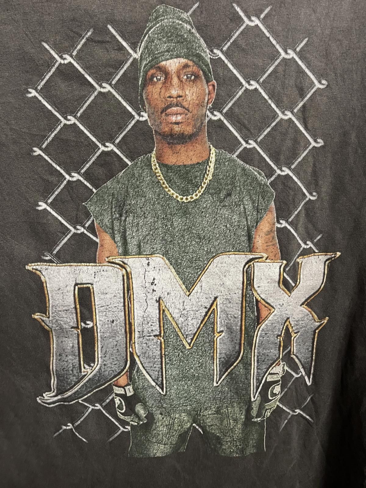 Designer DMX Fence Portrait T-shirt - Faded Hip Hop - M Size US M / EU 48-50 / 2 - 3 Thumbnail