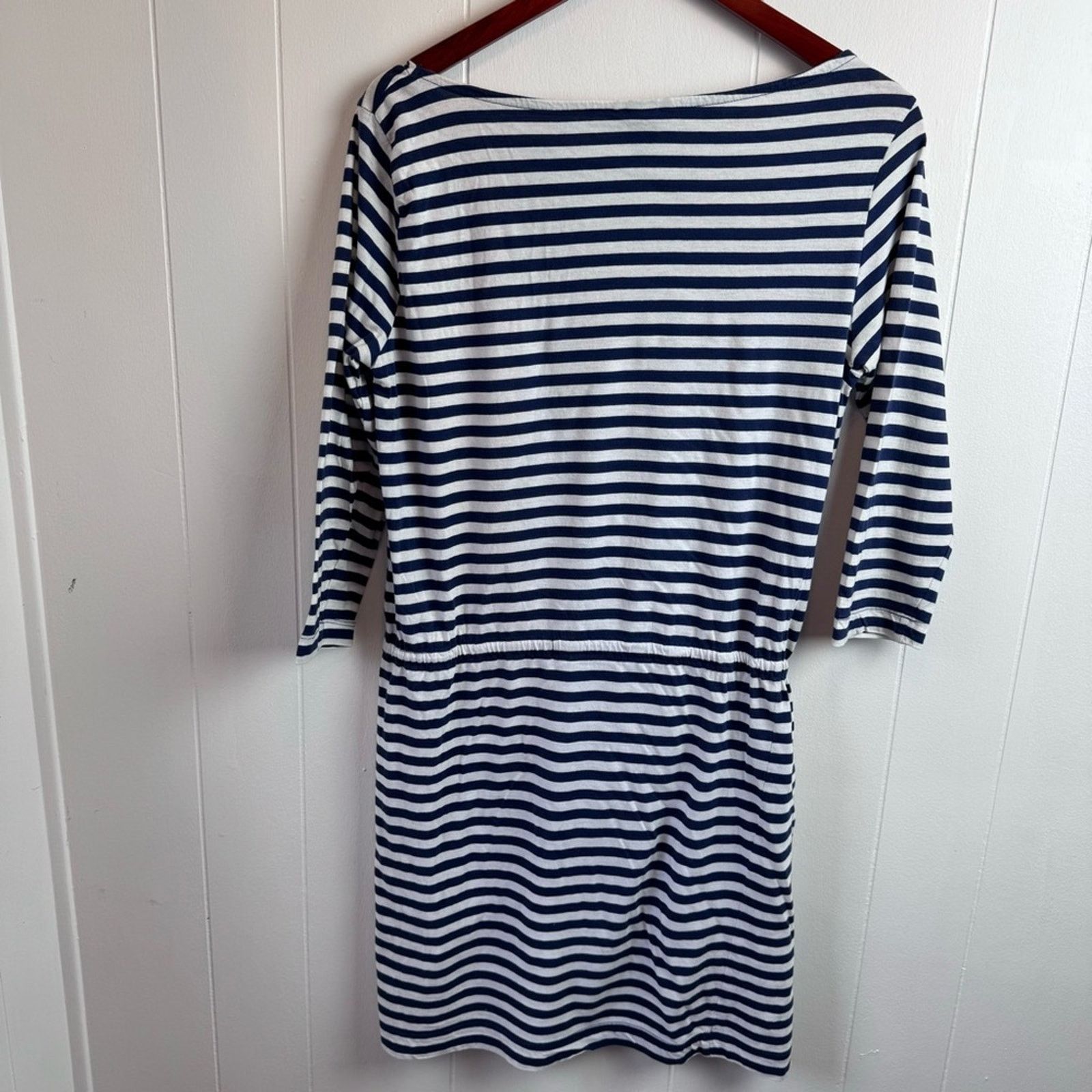 H&M H&M Basic Navy & White Striped Popover Dress Women Size Med Size M / US 6-8 / IT 42-44 - 11 Thumbnail