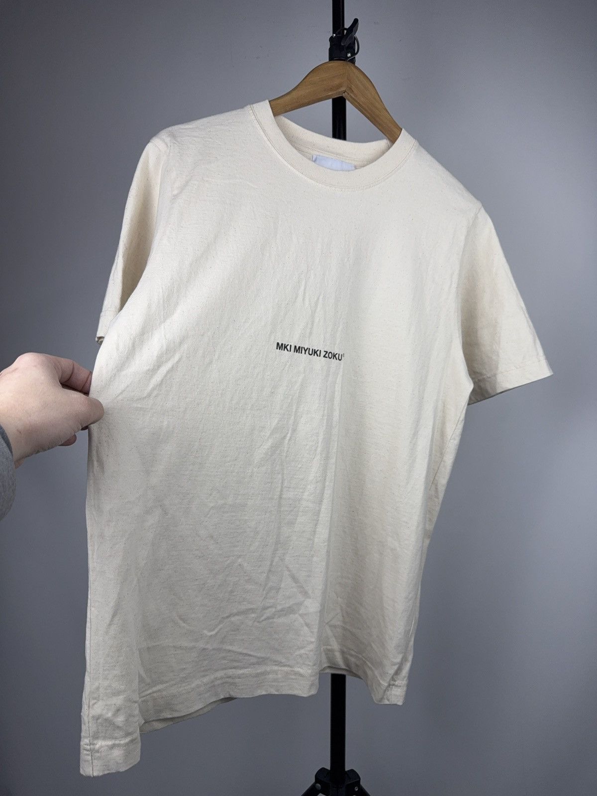 Mki Miyuki Zoku 00s MKI Miyuki Zoku Minimal Logo Organic Cotton T-Shirt Size US S / EU 44-46 / 1 - 2 Thumbnail