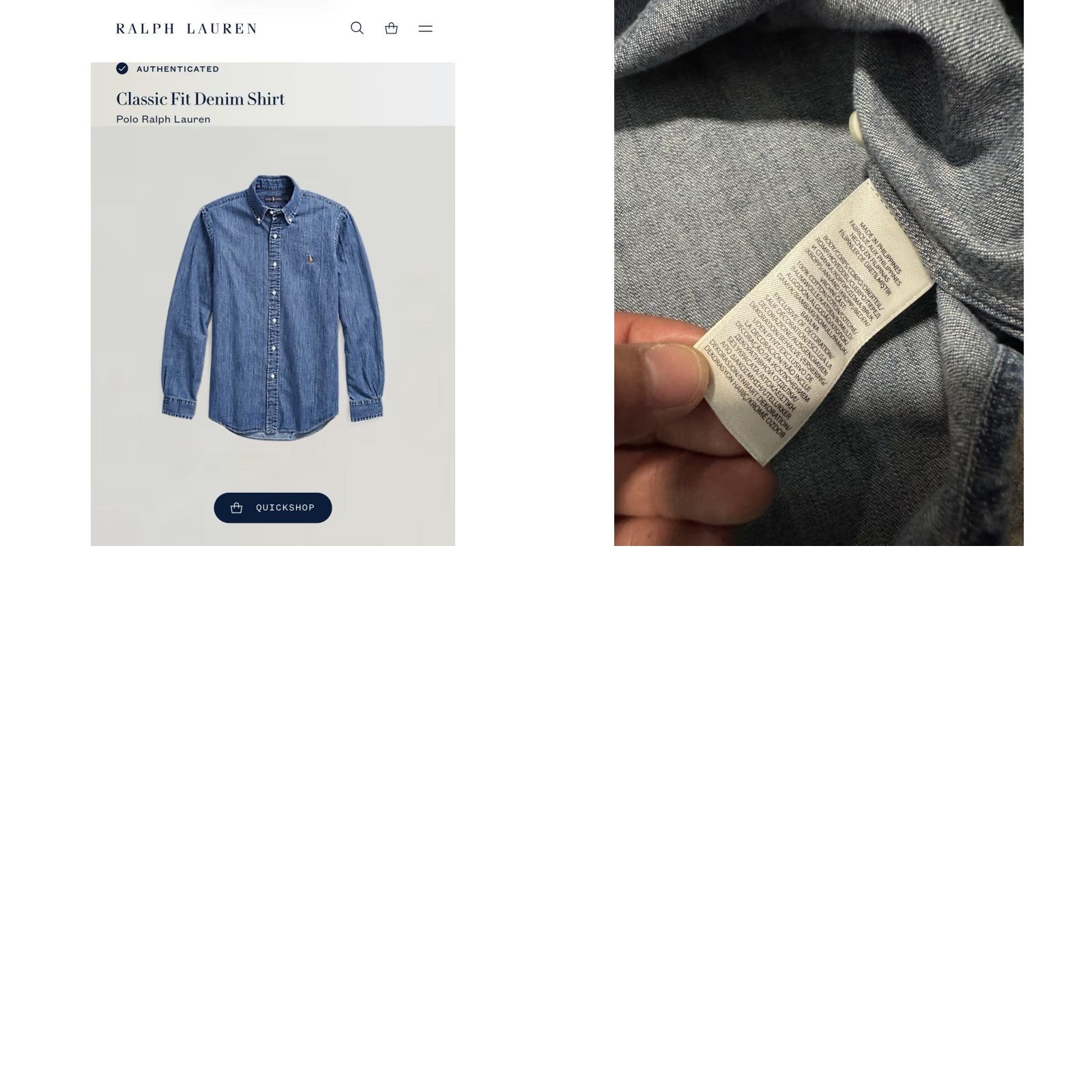 Ralph Lauren VINTAGE Polo Ralph Lauren Denim Shirt XL Classic Fit Long Sleeve Blue Medium Wash Pony Size US XL / EU 56 / 4 - 10 Thumbnail