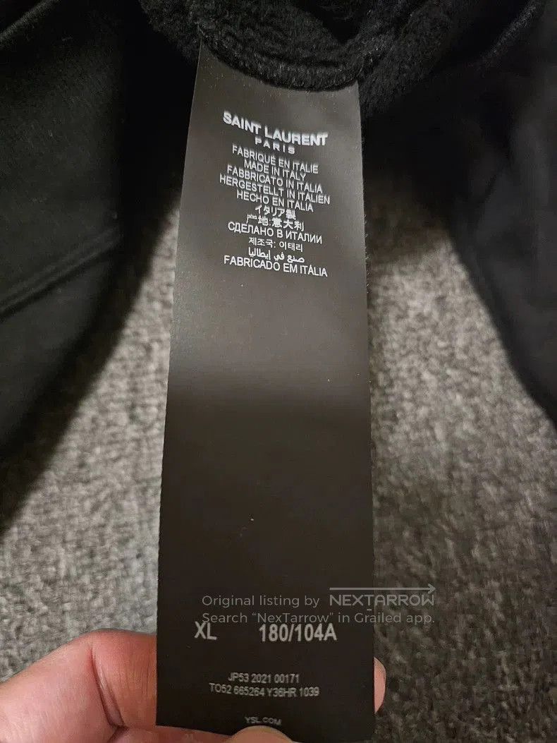 Saint Laurent Paris Saint Laurent Black Gold Logo Sweatshirt. Size US XL / EU 56 / 4 - 5 Thumbnail