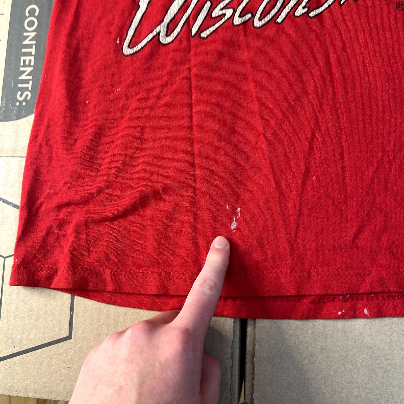 Jerzees Vintage 90s Youth Wisconsin Badgers T-Shirt Large Size US L / EU 52-54 / 3 - 3 Thumbnail