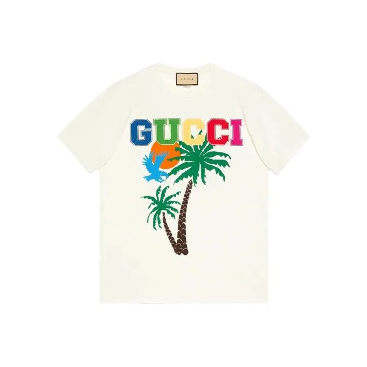 Gucci Gucci Palm Print Short Sleeve T-Shirt Size US XS / EU 42 / 0 - 1 Thumbnail