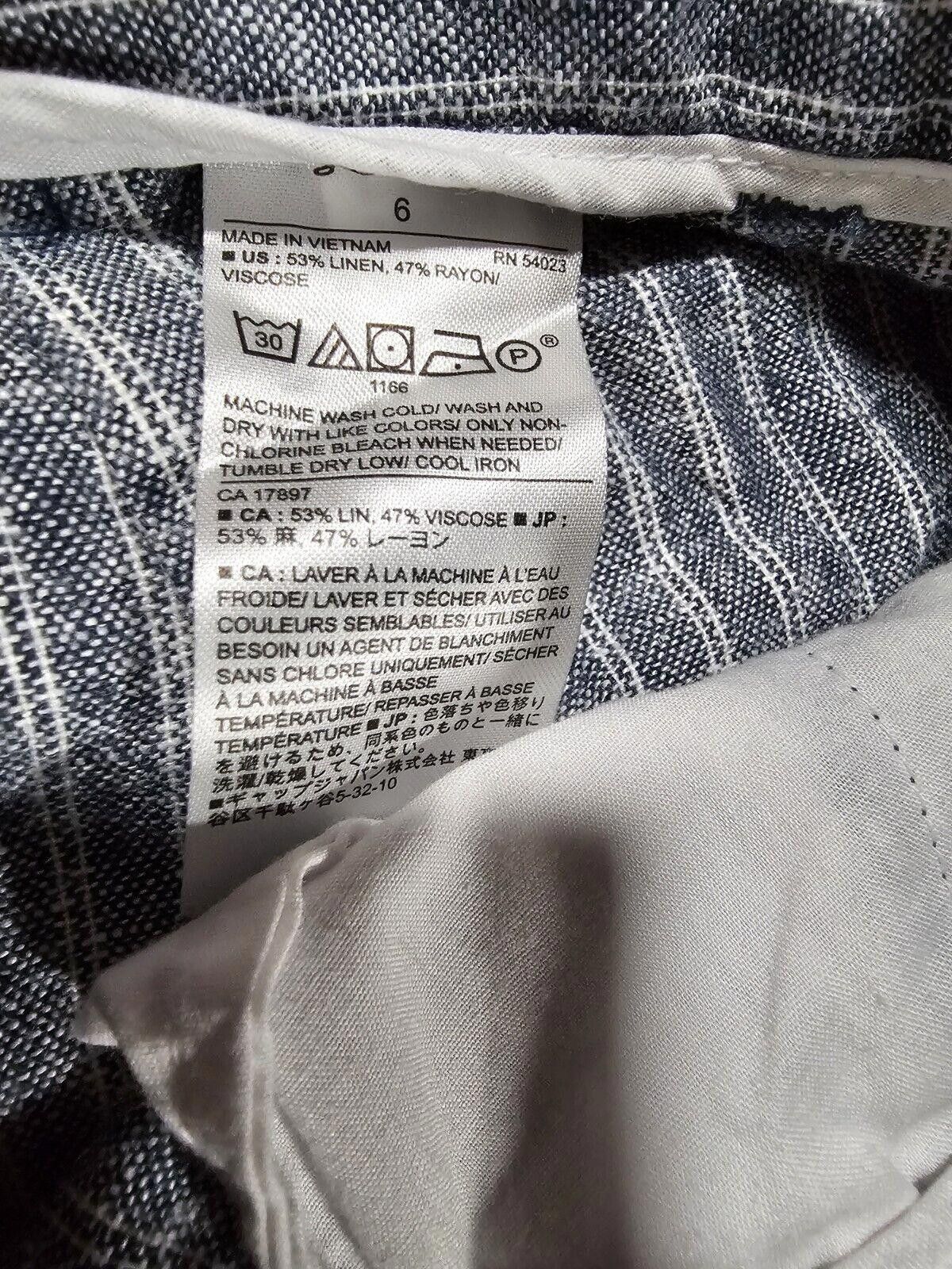 Banana Republic Banana Republic Tie Waist Pape Blue CMB pants 6 Linen Blend Size 28" / US 6 / IT 42 - 5 Thumbnail