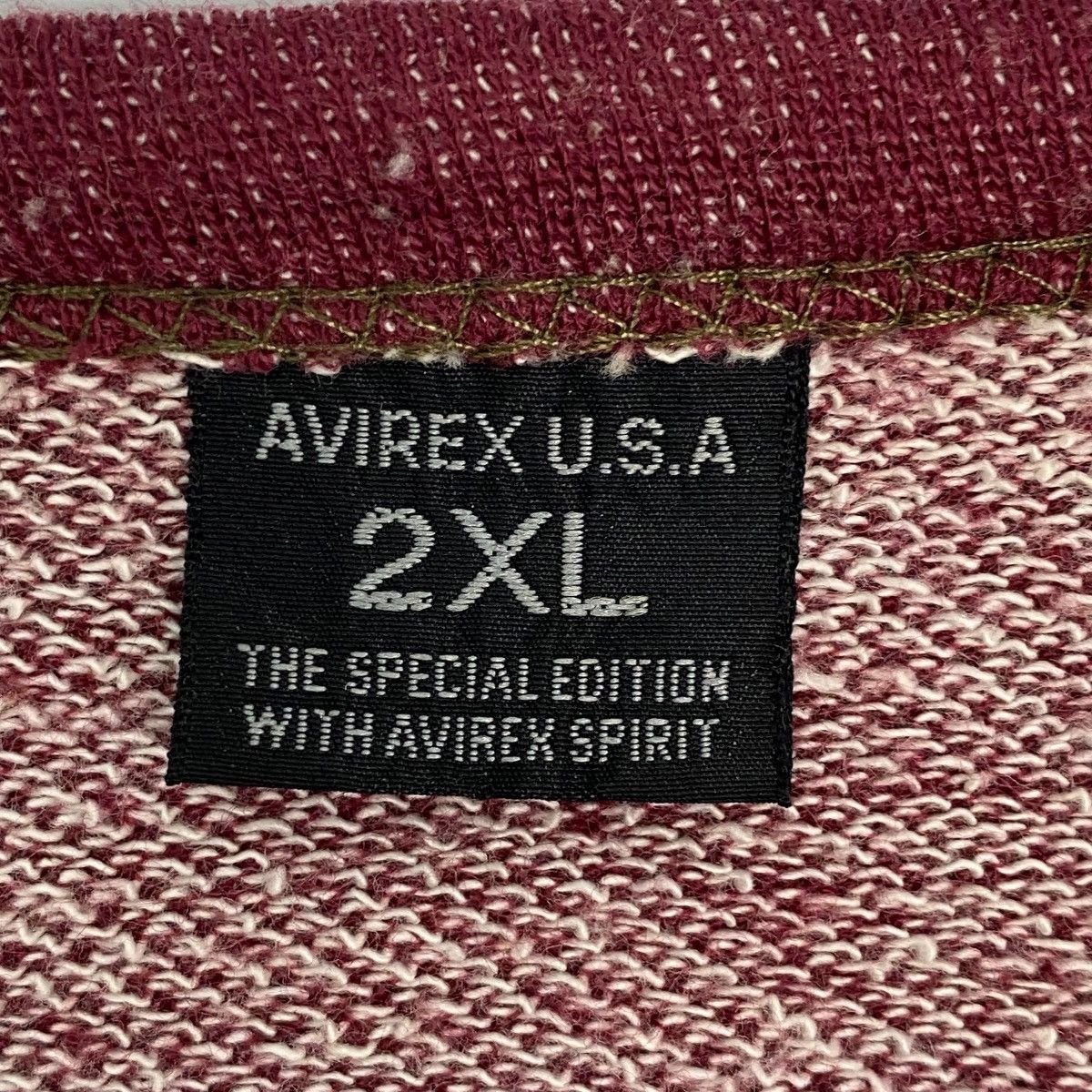 Vintage Vintage Avirex USA Big Logo Printed Sweatshirt Maroon Size US XL / EU 56 / 4 - 5 Thumbnail
