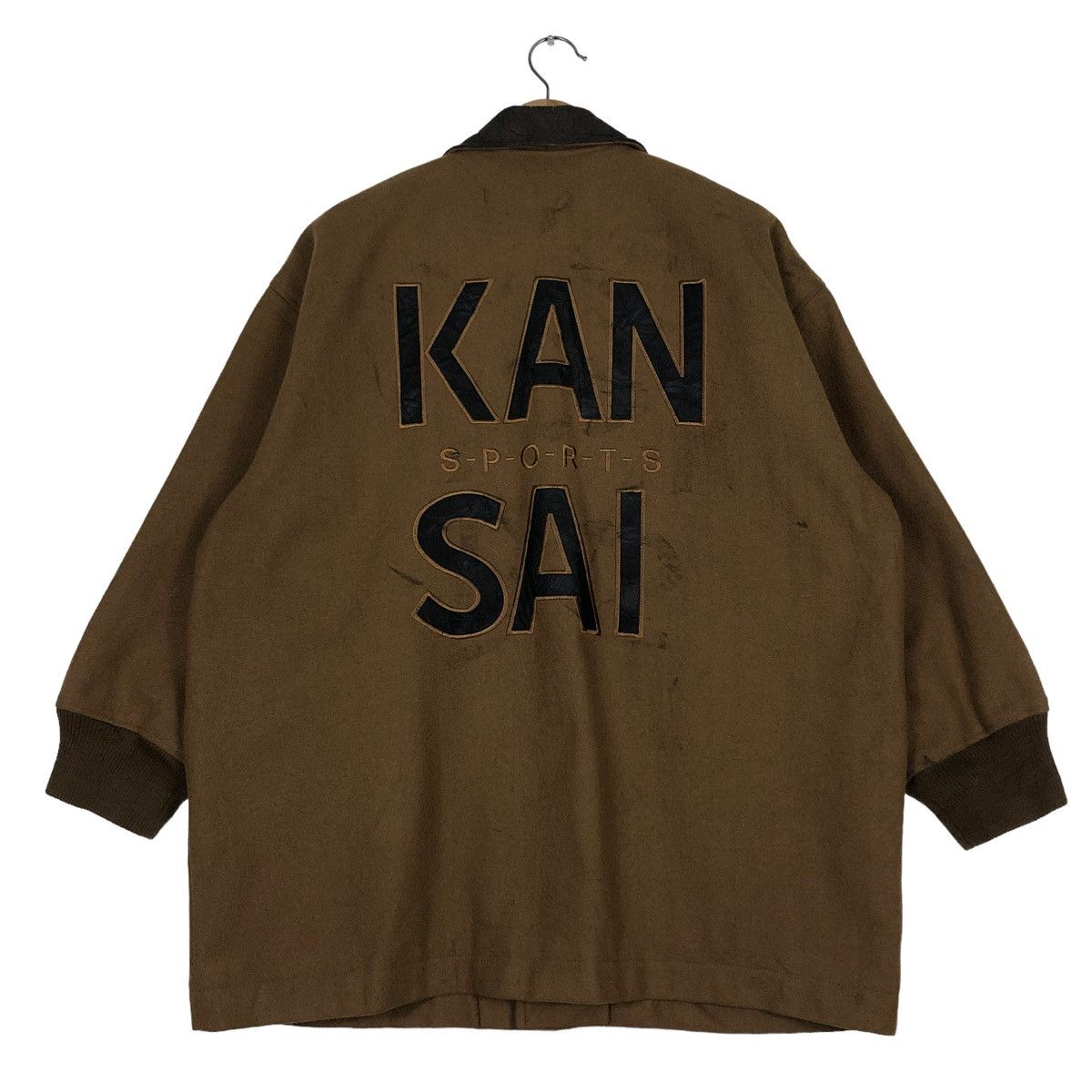 Kansai Yamamoto 🔥Rare Vintage Wool Jacket Kansai Sports Japan Big Logo Size US M / EU 48-50 / 2 - 1 Thumbnail