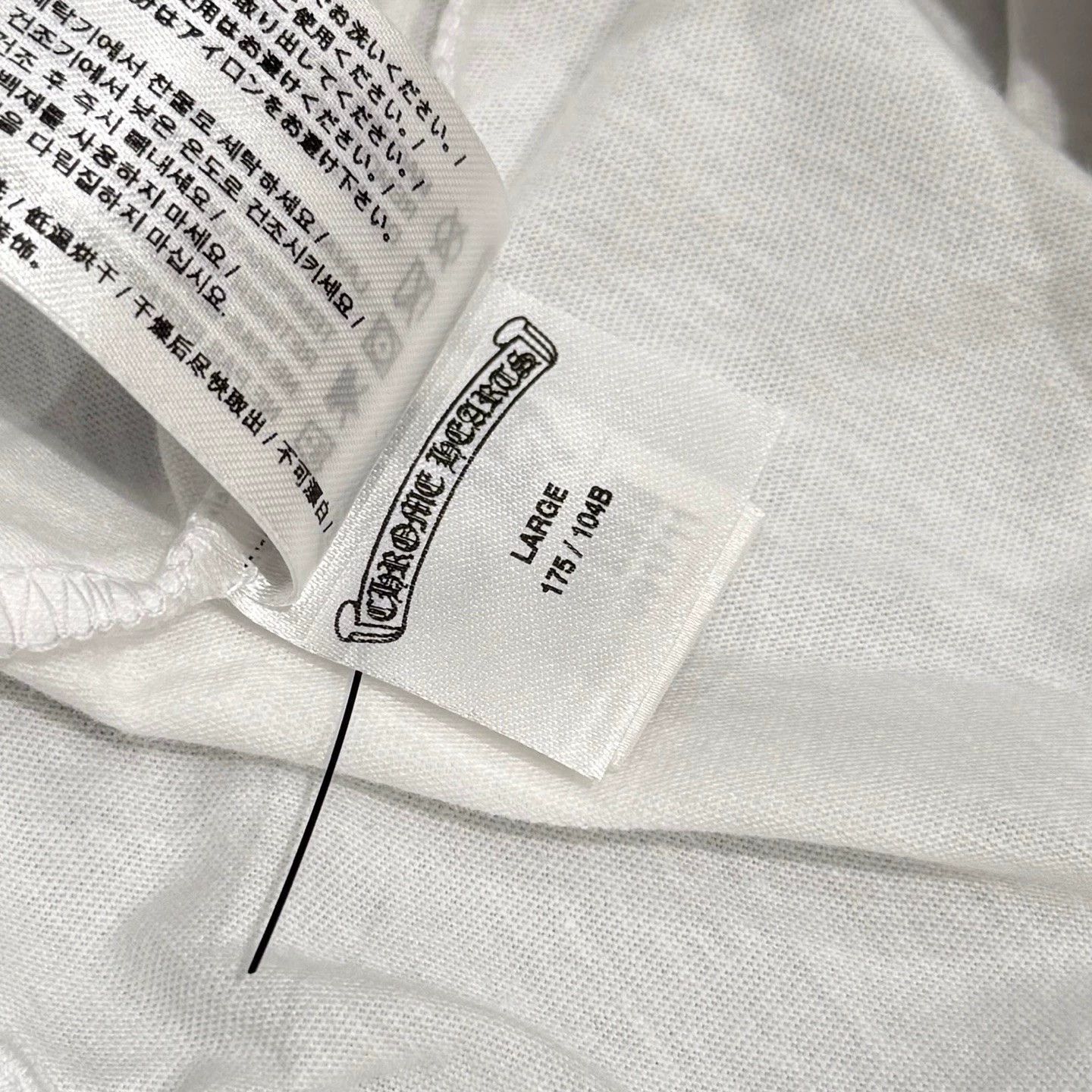 Chrome Hearts Chrome Hearts White Blue Collar Short Sleeve Tee Size US L / EU 52-54 / 3 - 6 Thumbnail