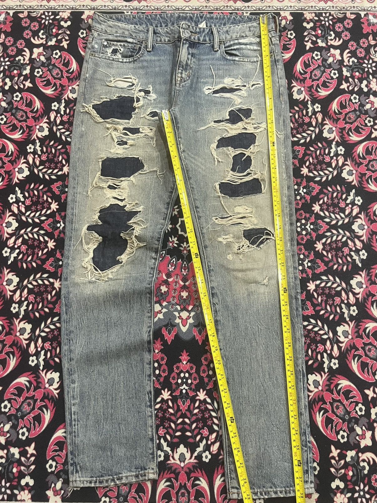RRL Ralph Lauren Vintage Ralph Lauren Denim Destroyed Skinny Boyfriend Jeans Size 27" / US 4 / IT 40 - 11 Thumbnail