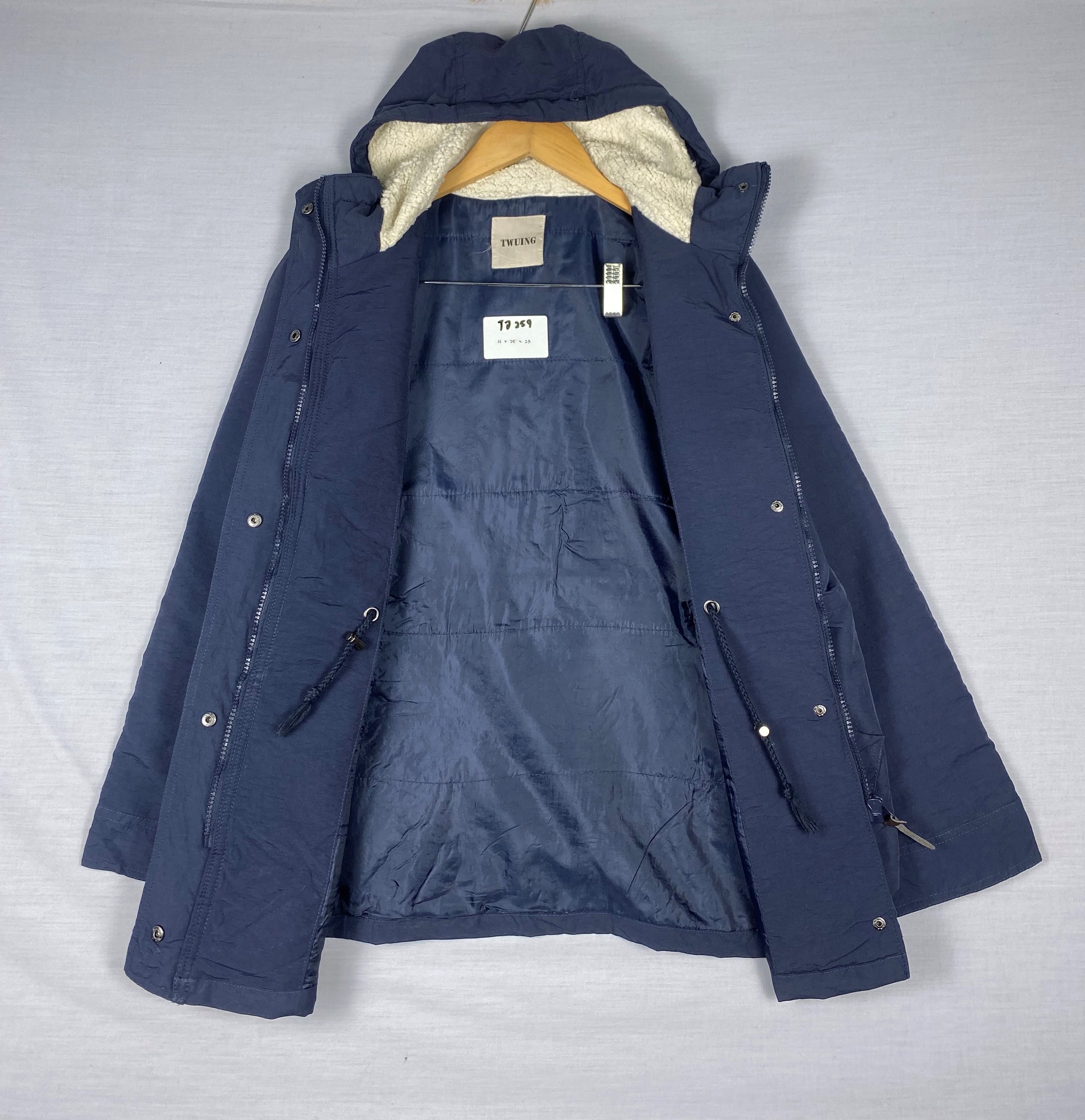 Japanese Brand Vintage Twuing Fleece Hoodie Zip Up Warm Winter Jacket Size US L / EU 52-54 / 3 - 2 Thumbnail