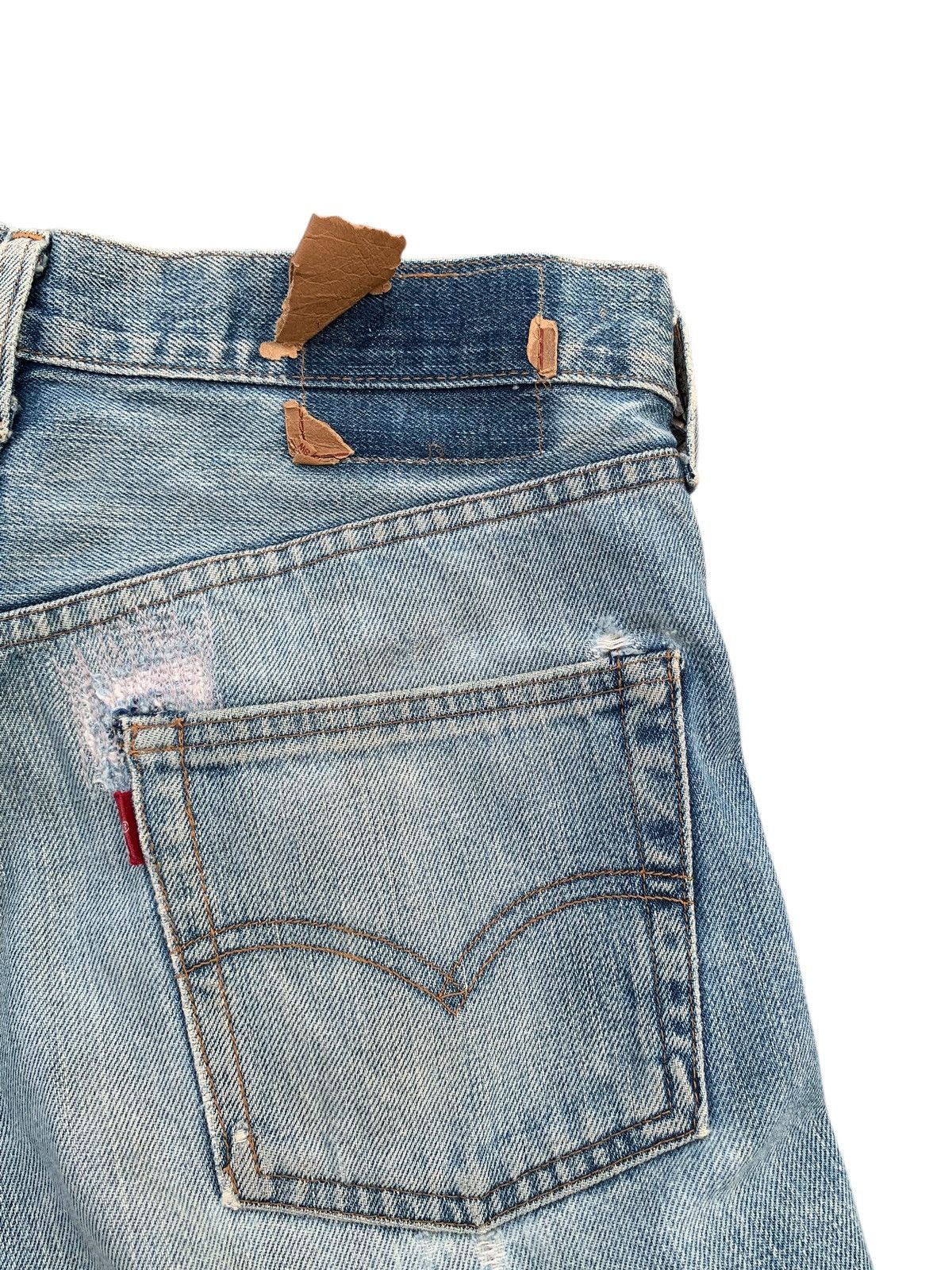Levi's VINTAGE LEVI'S BIG E 502 TRASHER SELVEDGE DISTRESSED DENIM Size US 31 - 13 Thumbnail