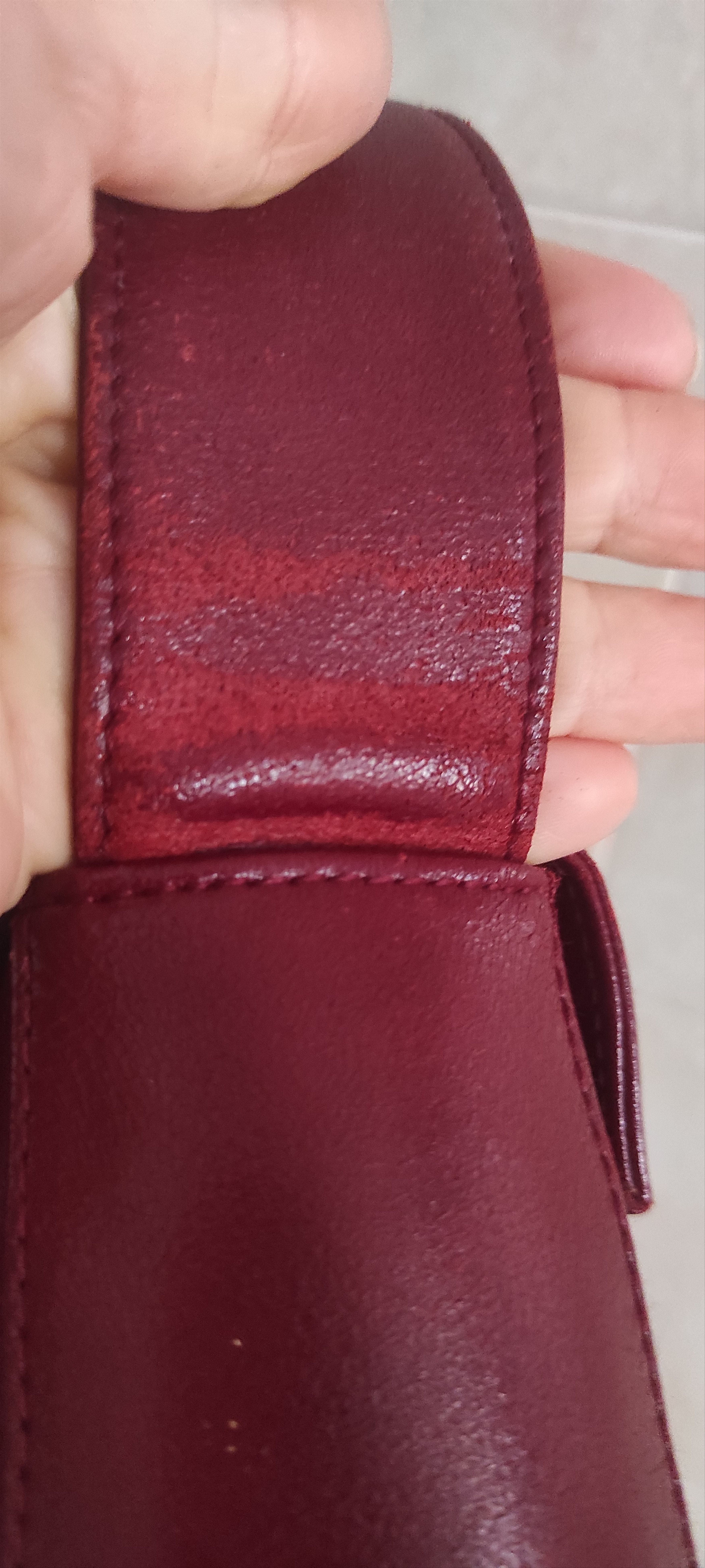 Balenciaga × Genuine Leather × Vintage Vintage Balenciaga Burgundy Monogram Shoulder Bag. Size ONE SIZE - 12 Thumbnail