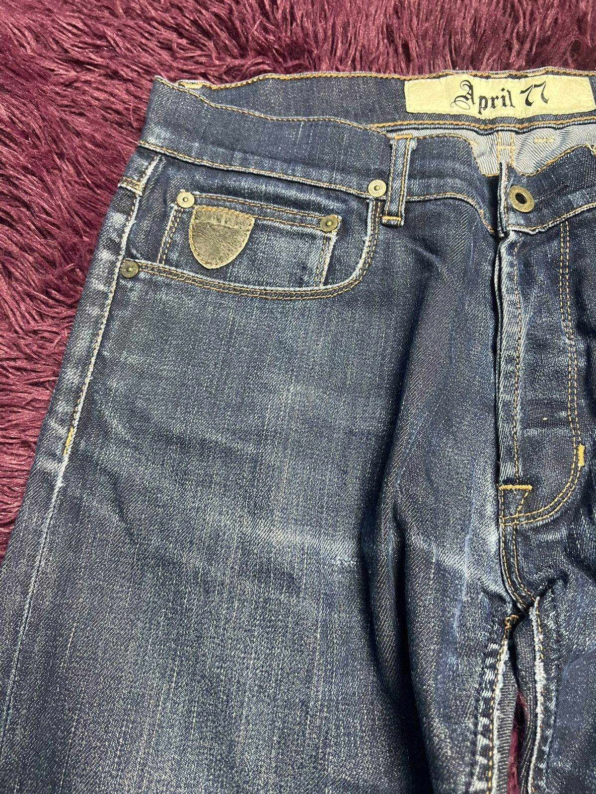 April 77 April 77 Joey Overdrive Blue Raw Denim Jeans (45) Size US 31 - 3 Thumbnail
