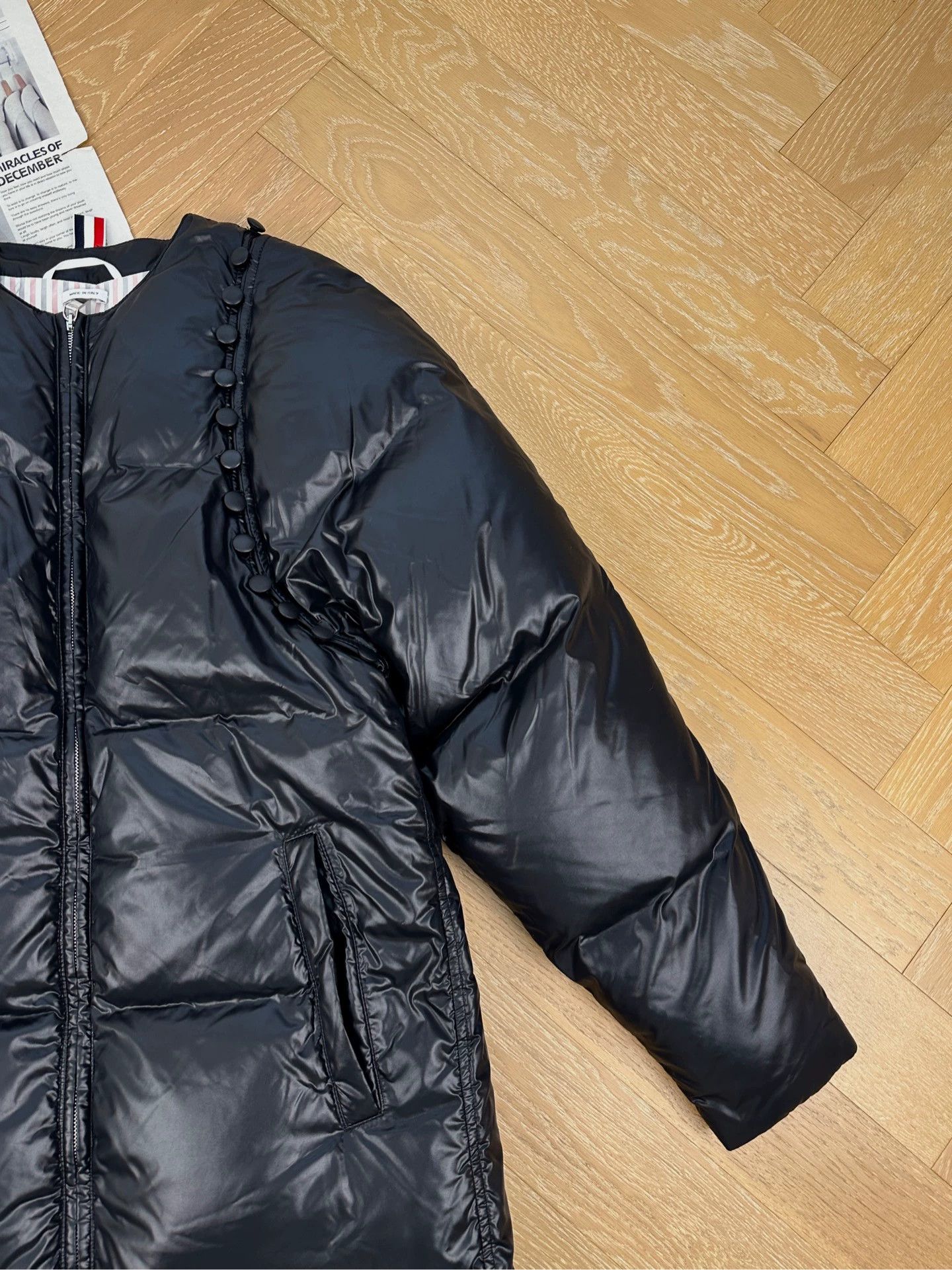 Thom Browne TB deconstructed removable long down coat women's black Size M / US 6-8 / IT 42-44 - 5 Thumbnail